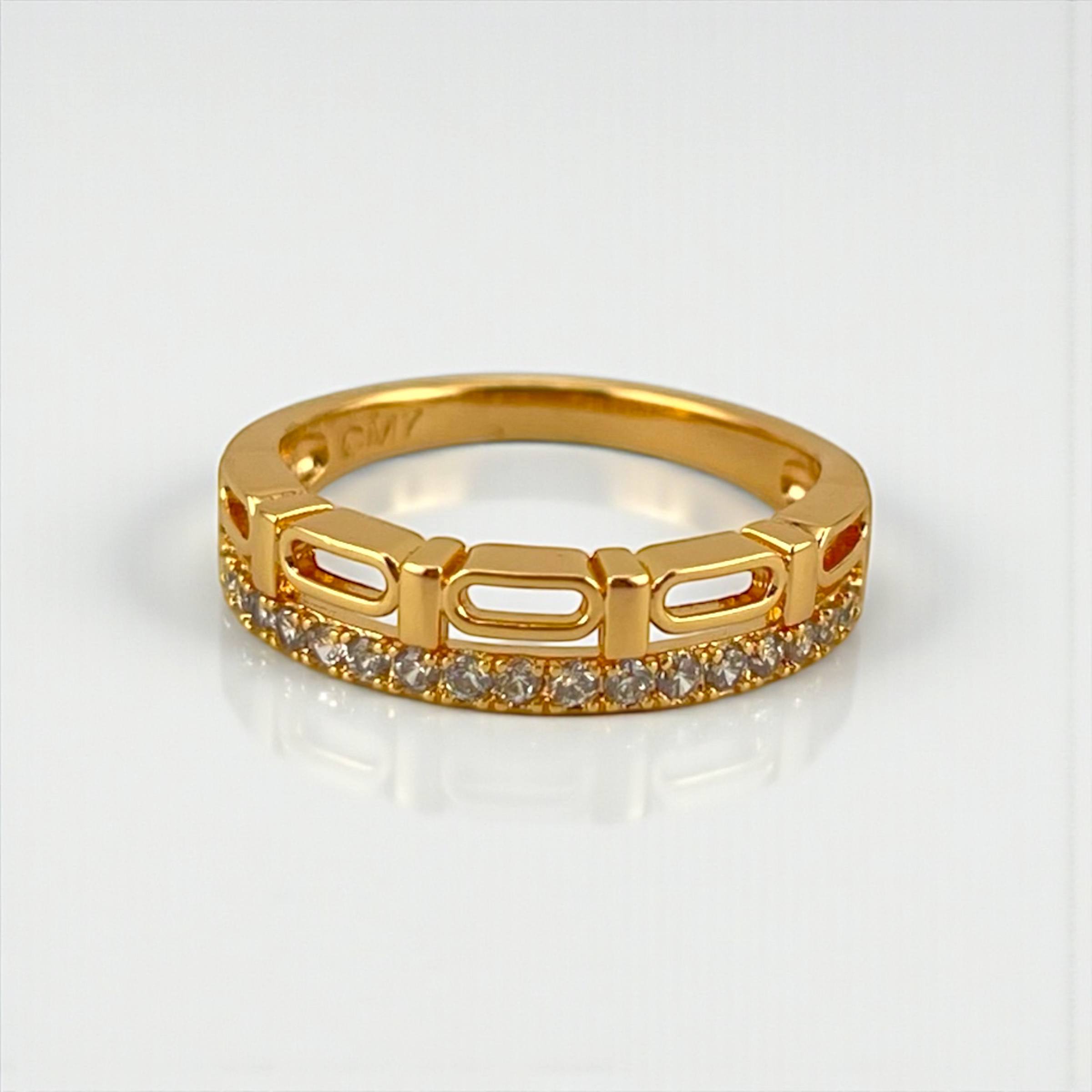 Gleam Chain Ring – Gold