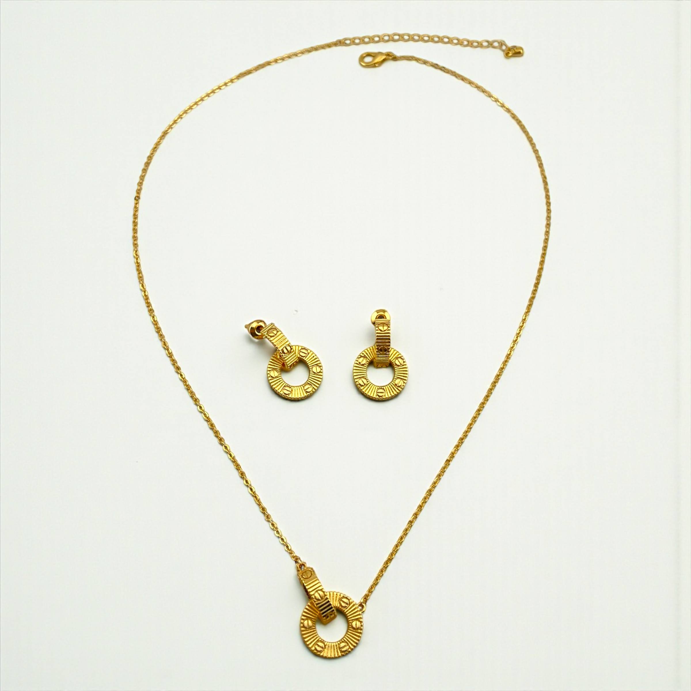 Unlimited love cartier dual ring set(eaarrings and necklace)