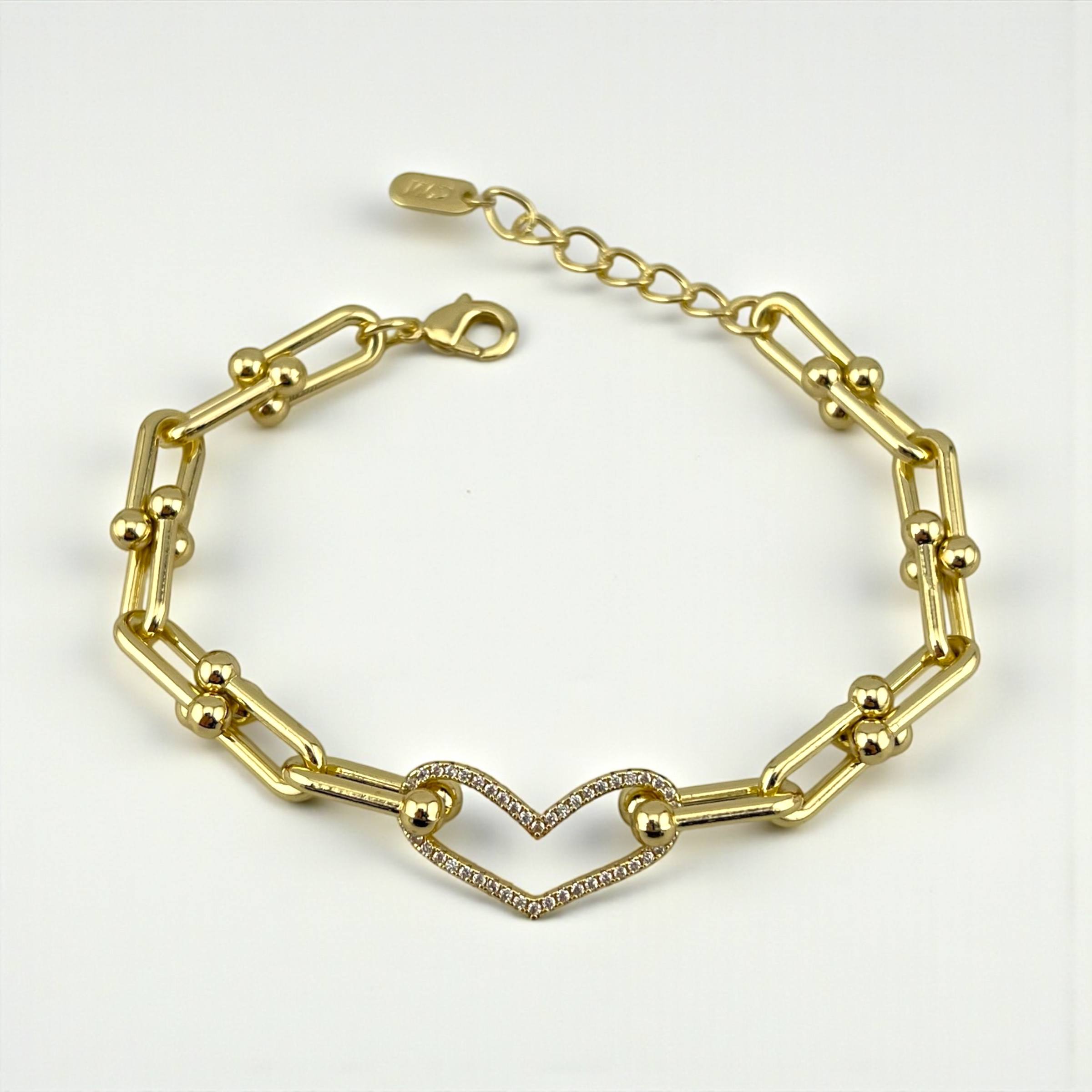 Tiffany Heart Link Bracelet – Modern Love Statement ✨