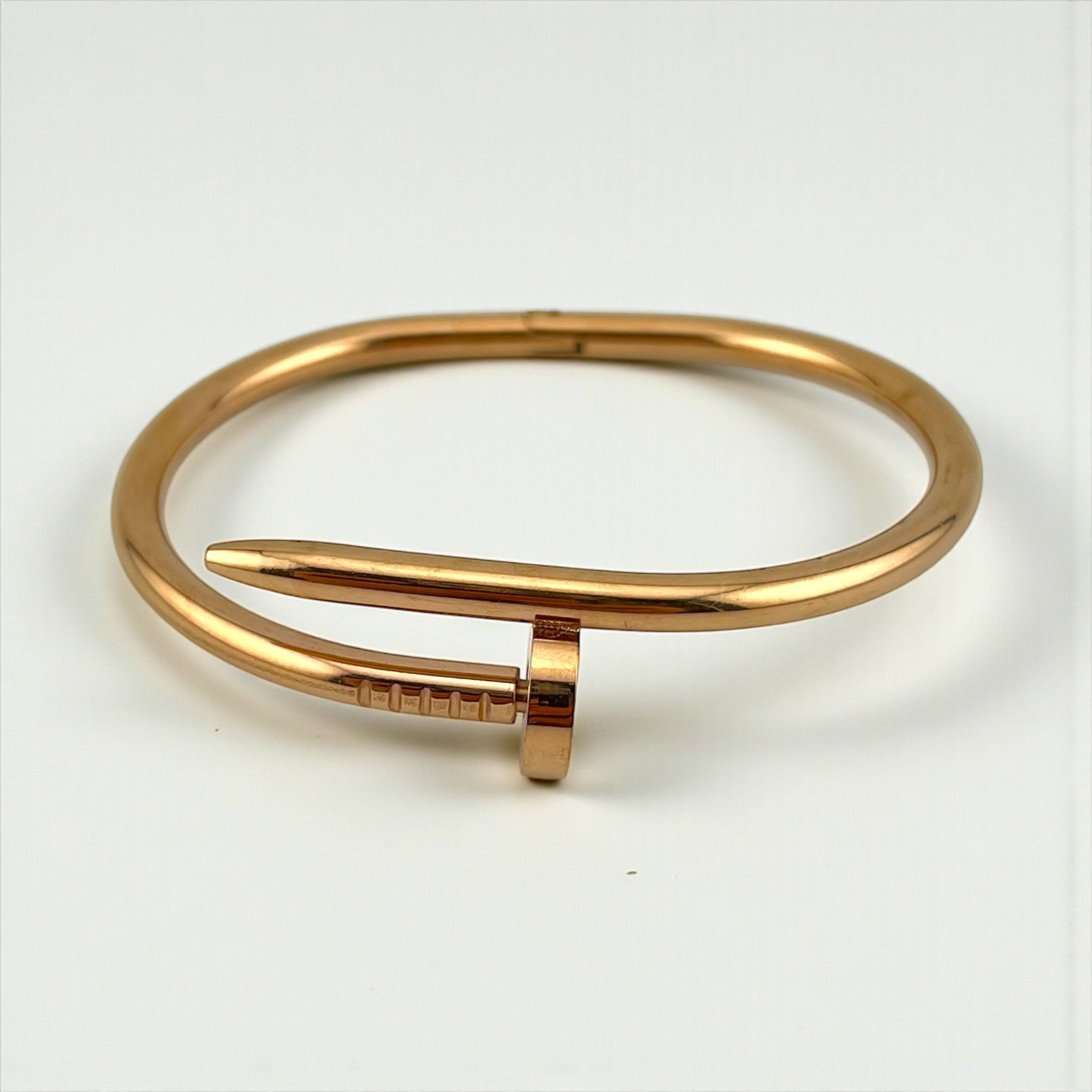 Cartier rosegold pin Nail Cuff Bracelet – Bold Minimal Luxury ✨