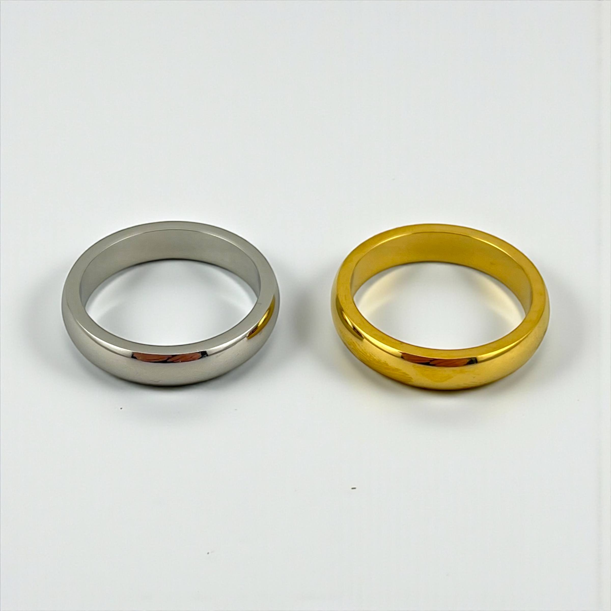 wedding ring Classic Dome Band Ring – Gold & Silver