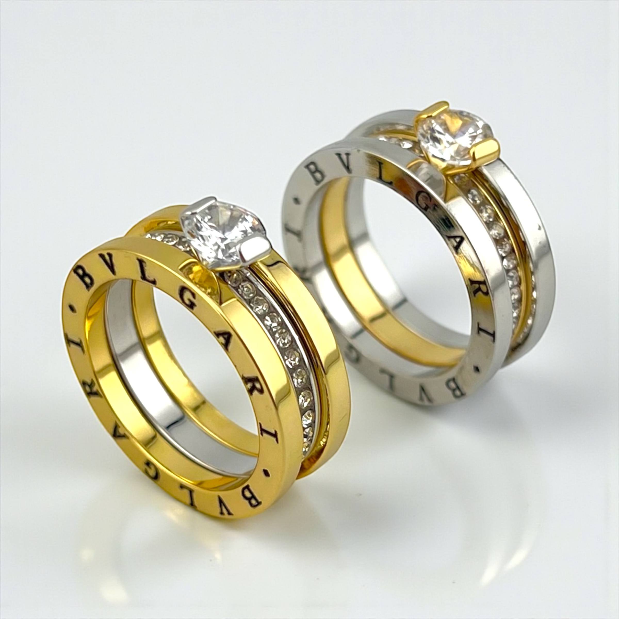 Bvulgari Luxe Duo Ring – Gold & Silver