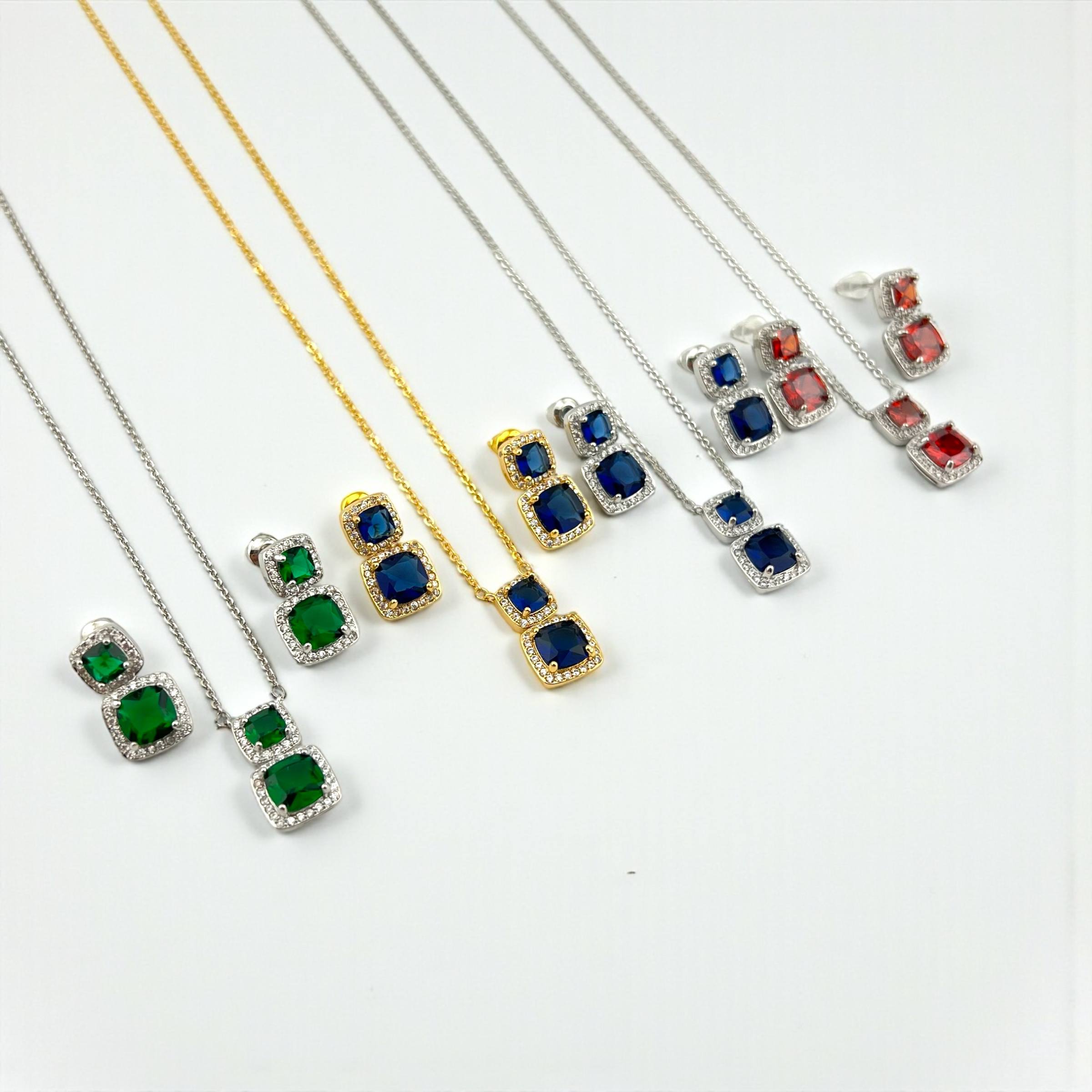 colored Glam Set – Crystal Elegance ✨