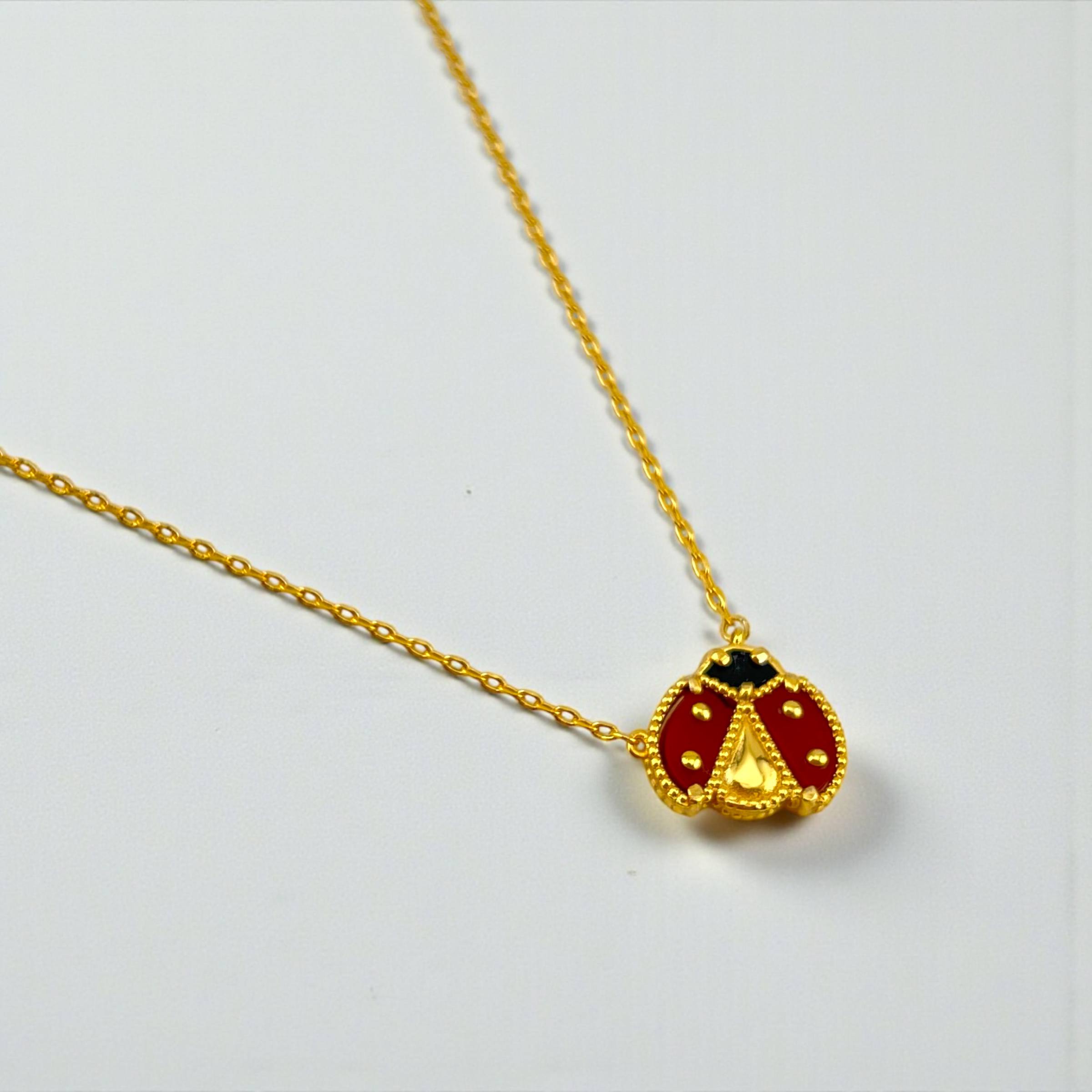 Lucky Lady Pendant Necklace – Gold & Enamel Edition