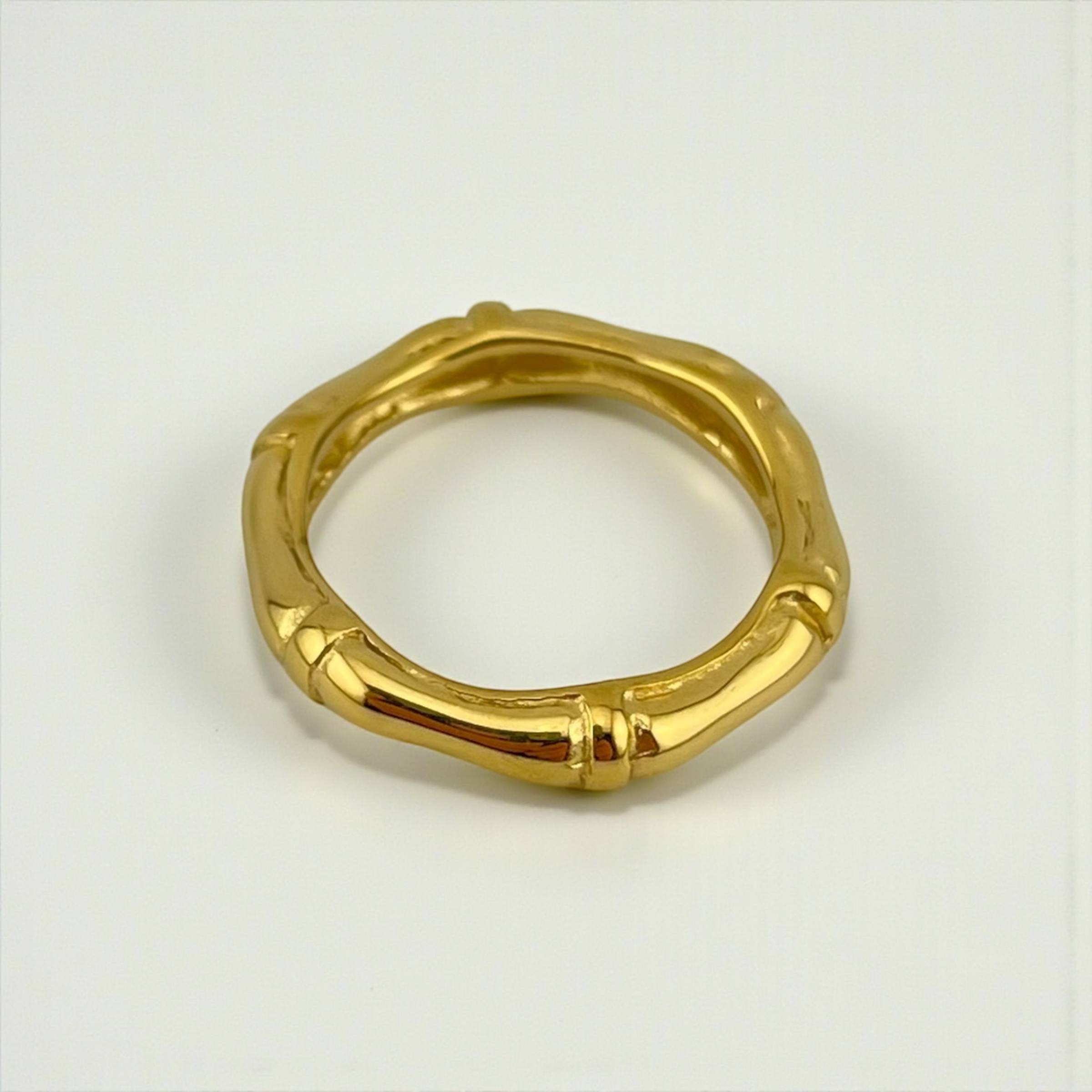 Bamboo Twist Ring – Gold