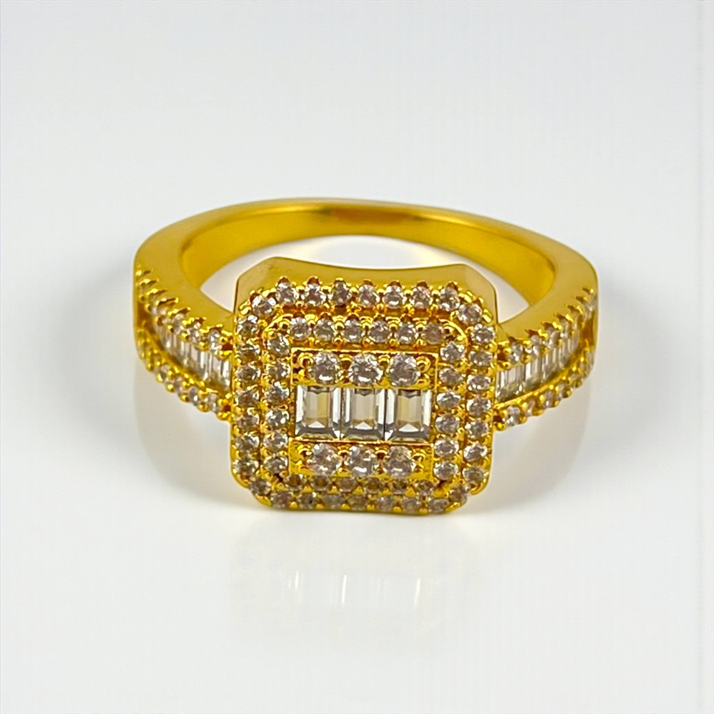 Diamond Prism Ring – Gold