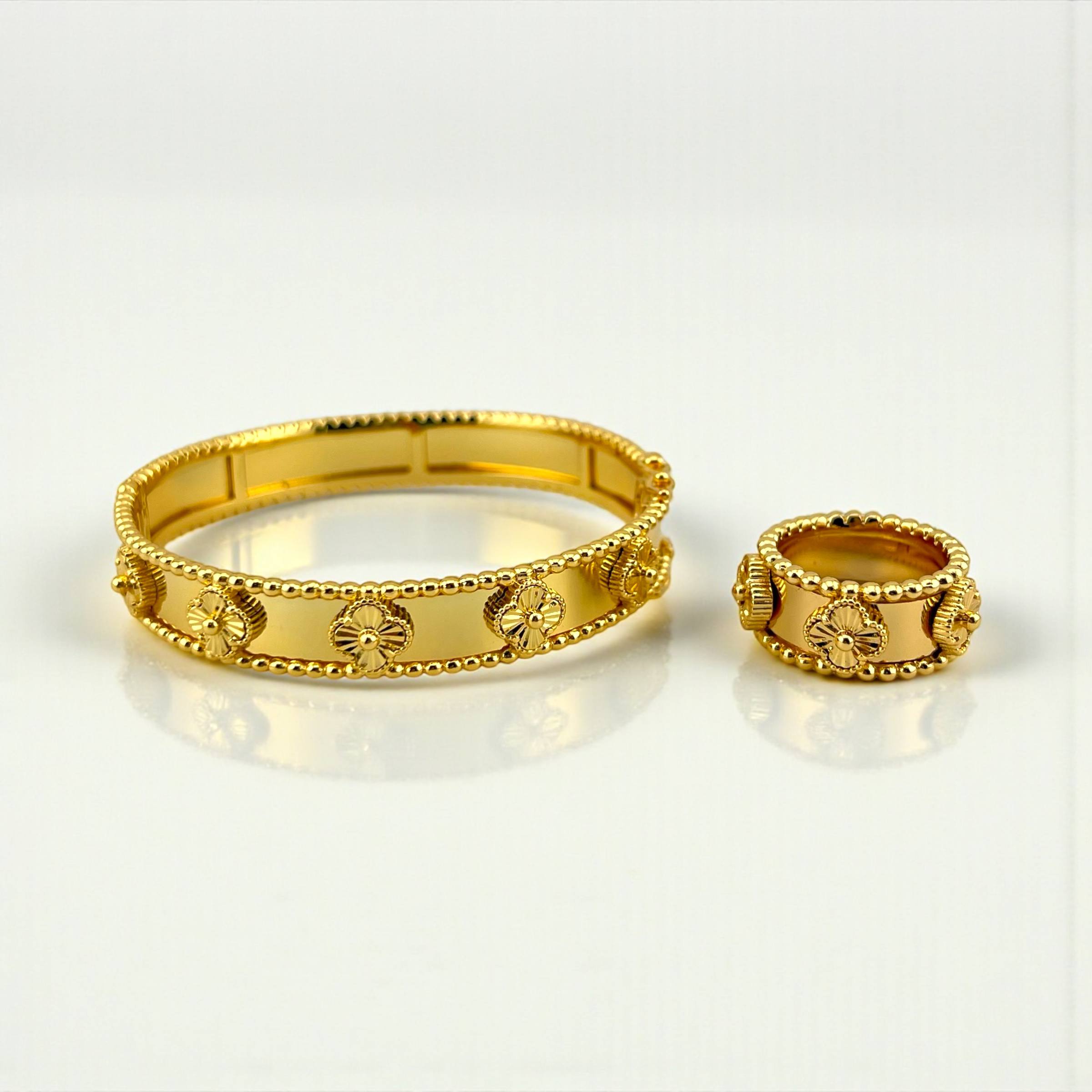 Vancleef Royal Medallion Bracelet & Ring Set