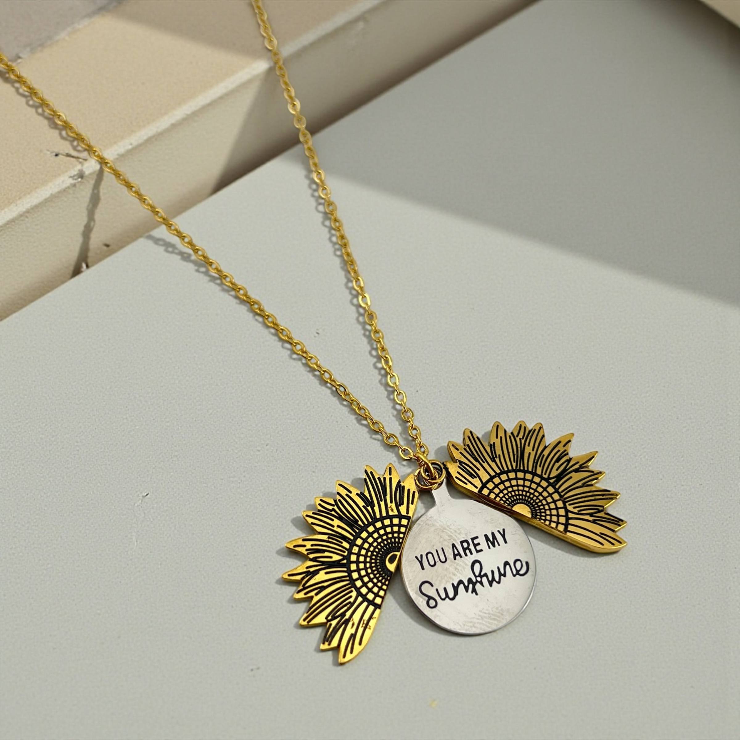 Sunflower Secret Locket Necklace