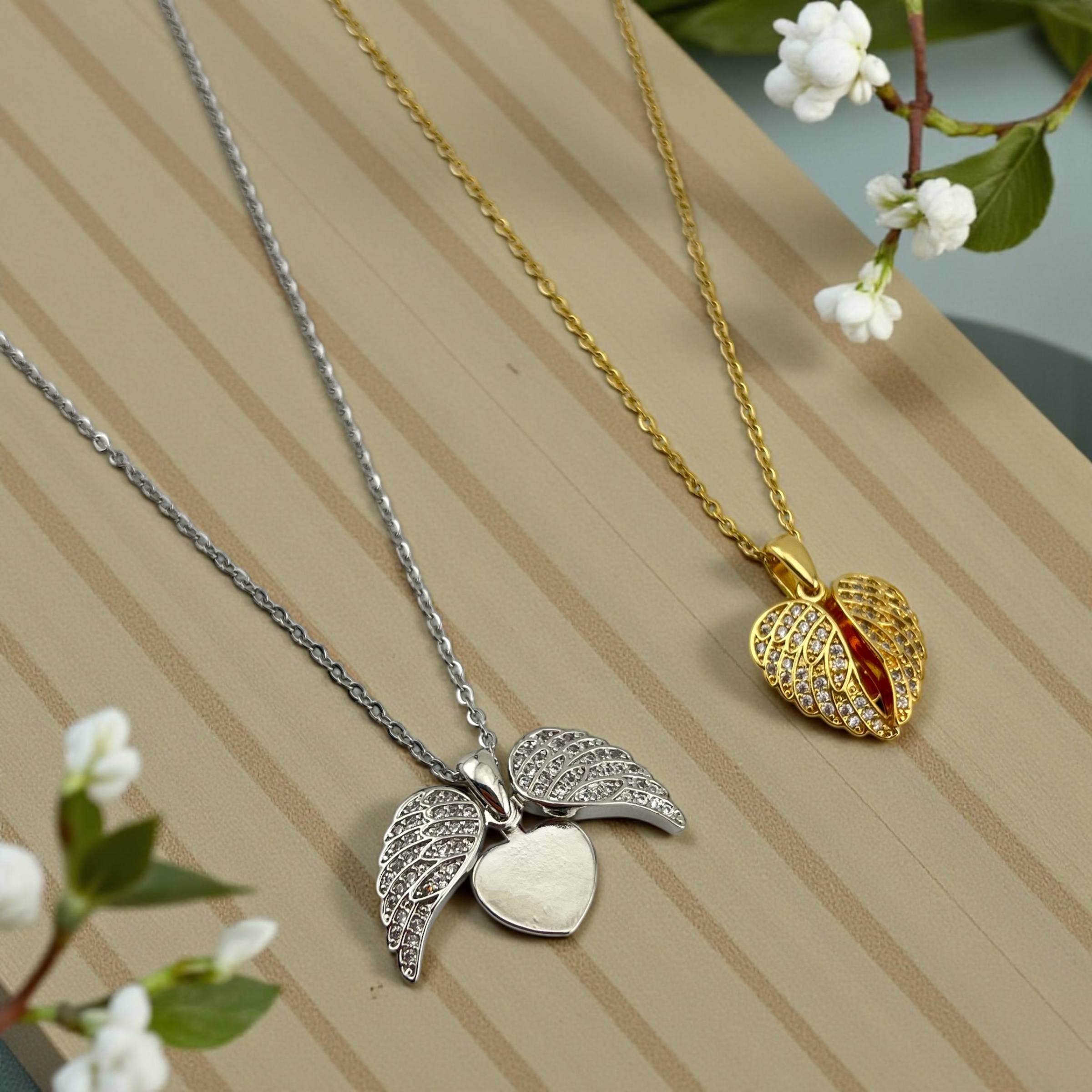 Angel Heart Wing Necklace