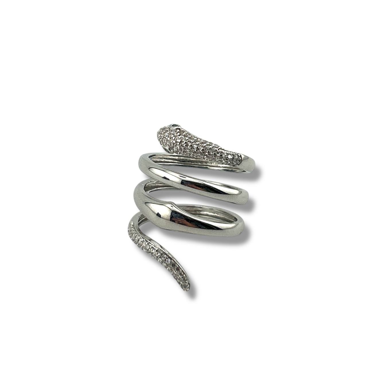 Silver Serpent Spiral Ring 🐍✨