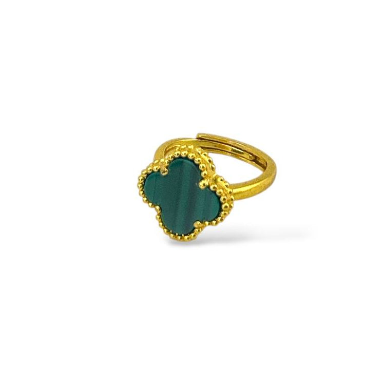 Vancleef Clover Ring ā Deep Blue Elegance šš
