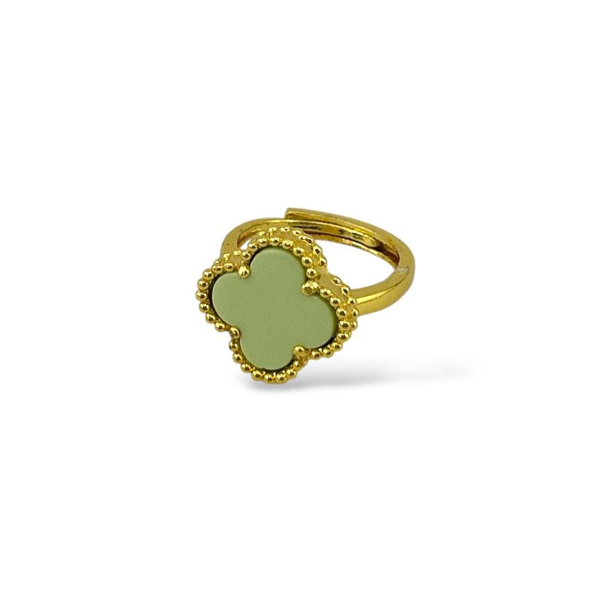 Vancleef Clover Ring ā Deep Blue Elegance šš
