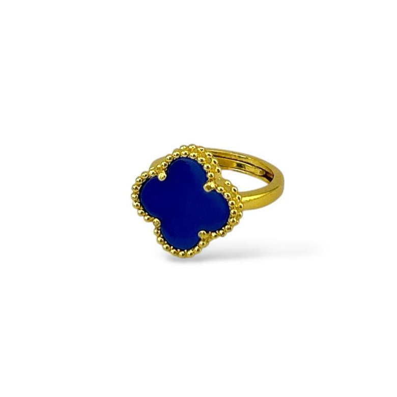 Vancleef Clover Ring ā Deep Blue Elegance šš