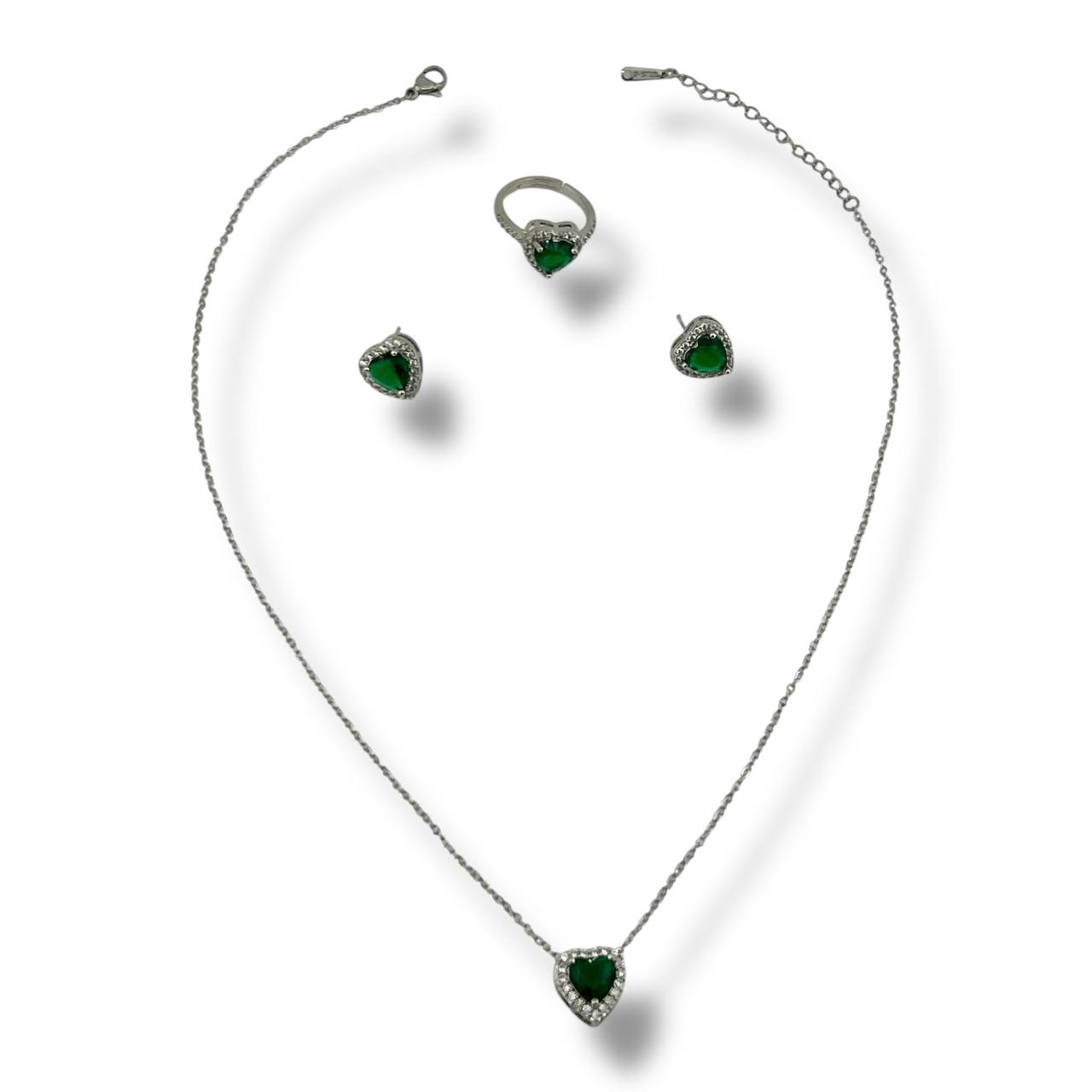 🤍 pandora Heart Set – Pure Sparkle in Silver 💫