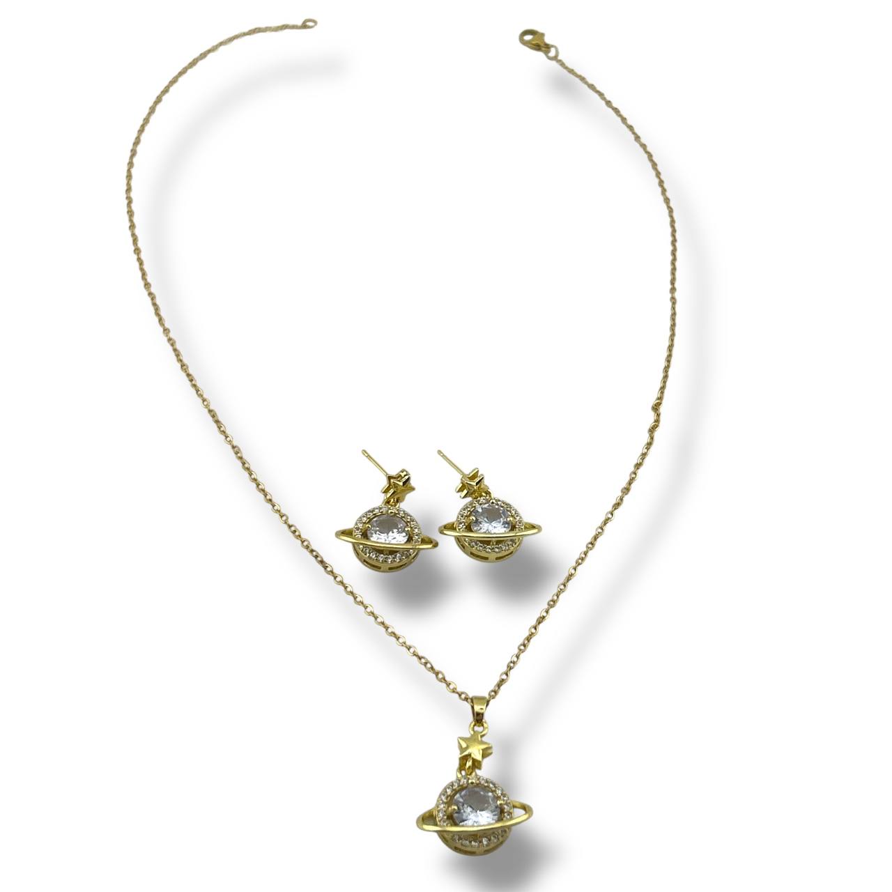 Celestial Spark Set – Silver Planet & Star 🌌✨