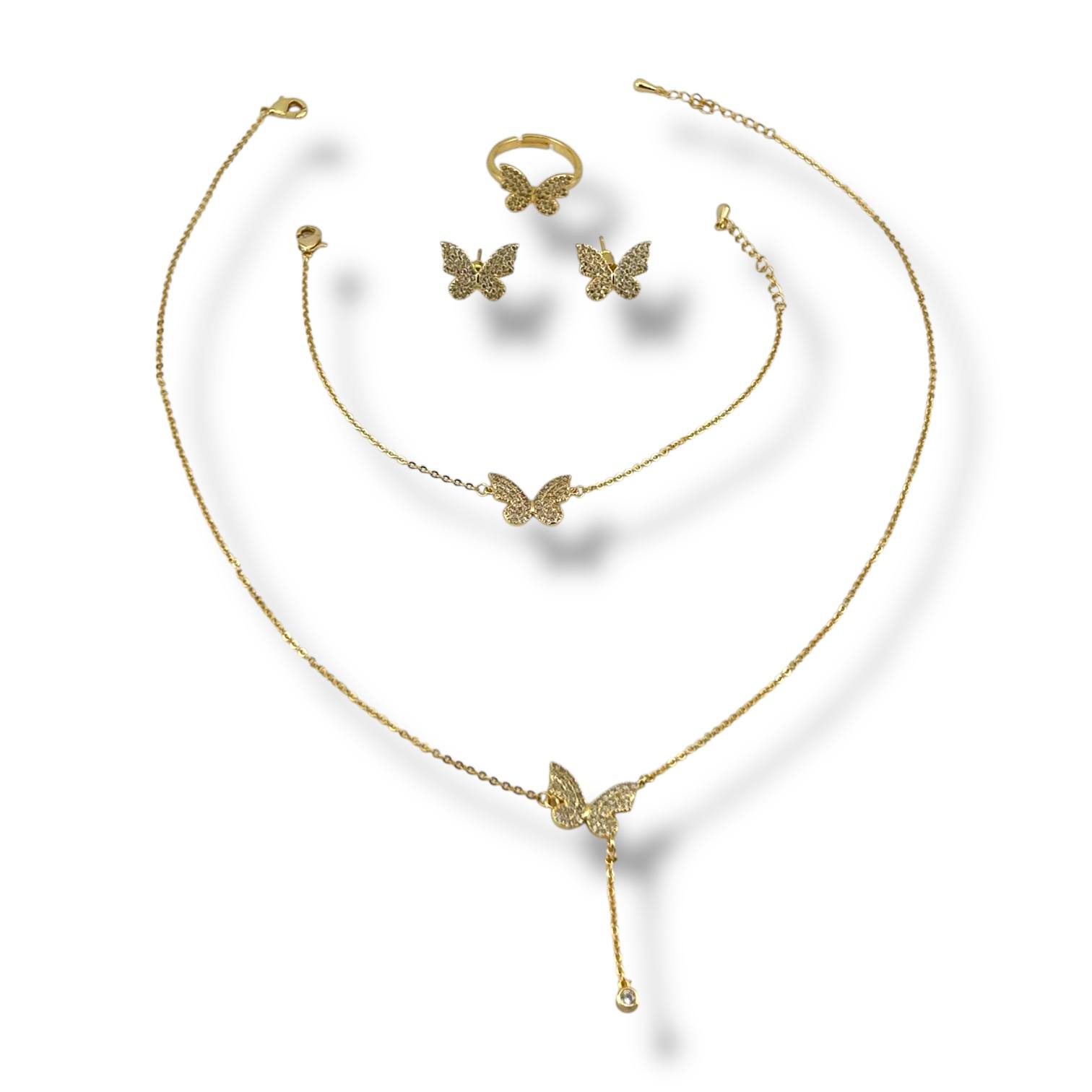 Golden Flutter Set – Butterfly Jewelry Collection 🦋💛