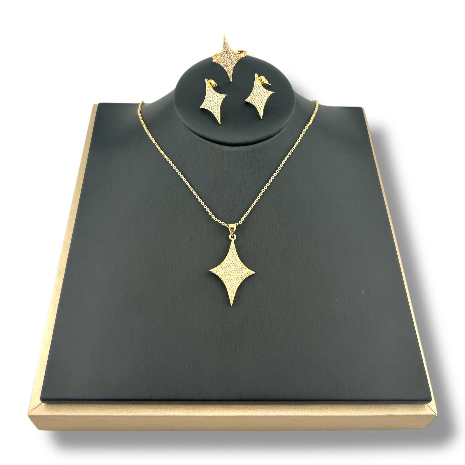 Starlight Glow Set – Necklace, Earrings & Ring