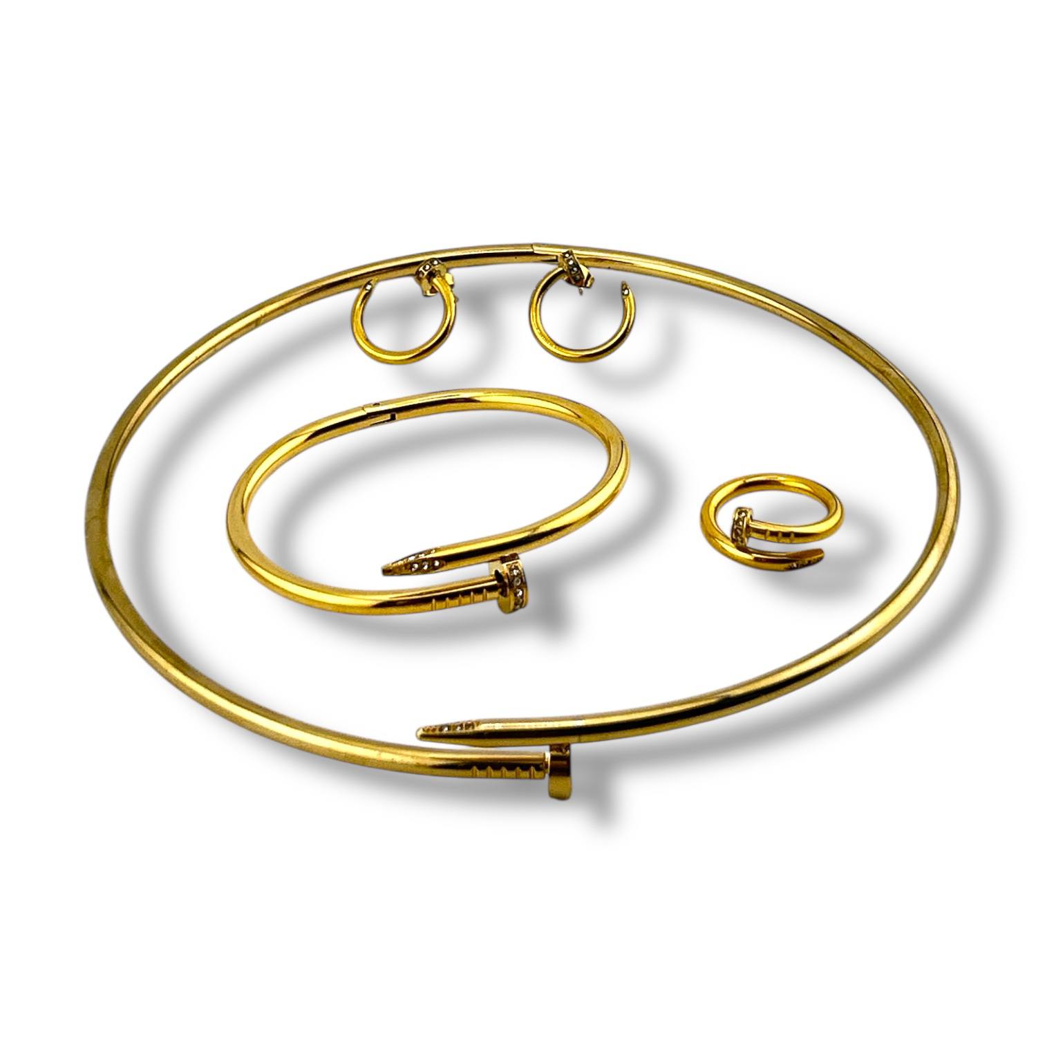 Nail cartier pin Chic Set – Bold, Edgy, Gold