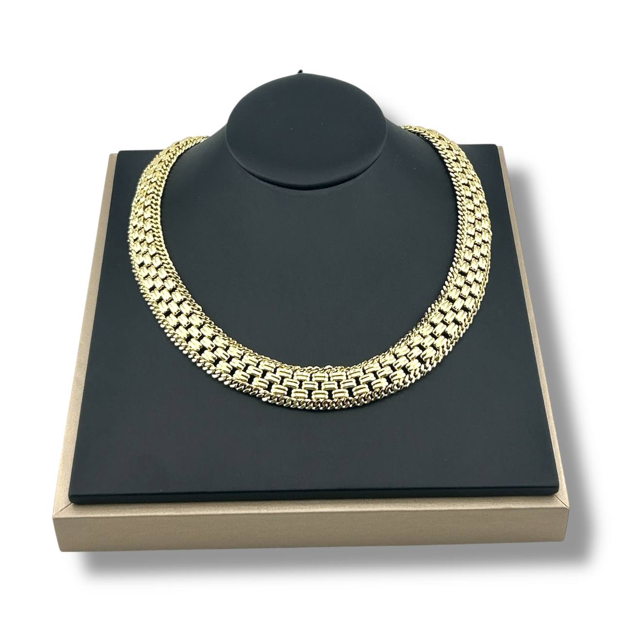 “Golden Goddess” Thick Chain Collar – 18K Gold-Plated