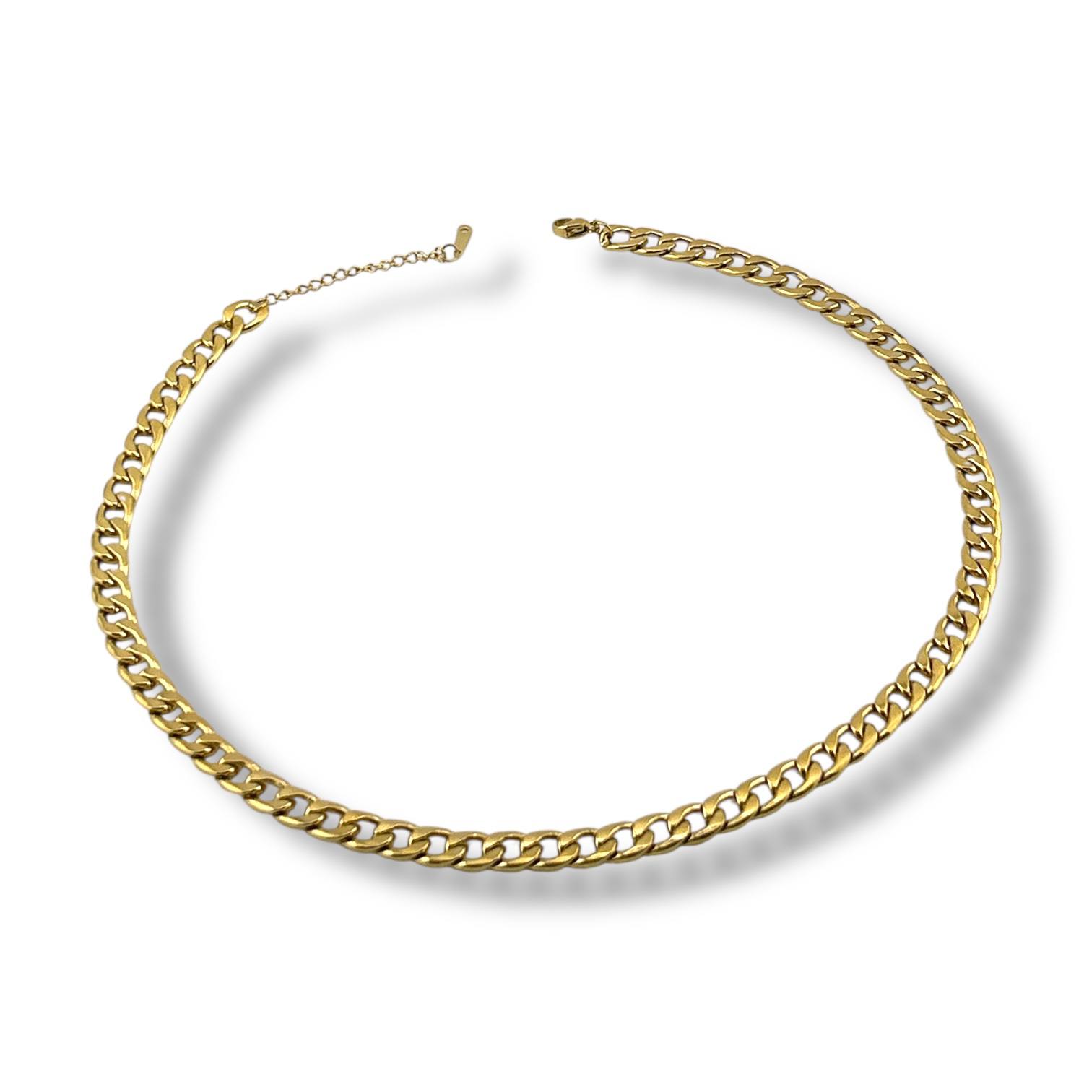 Bold Luxe Cuban Chain Necklace – Gold Edition