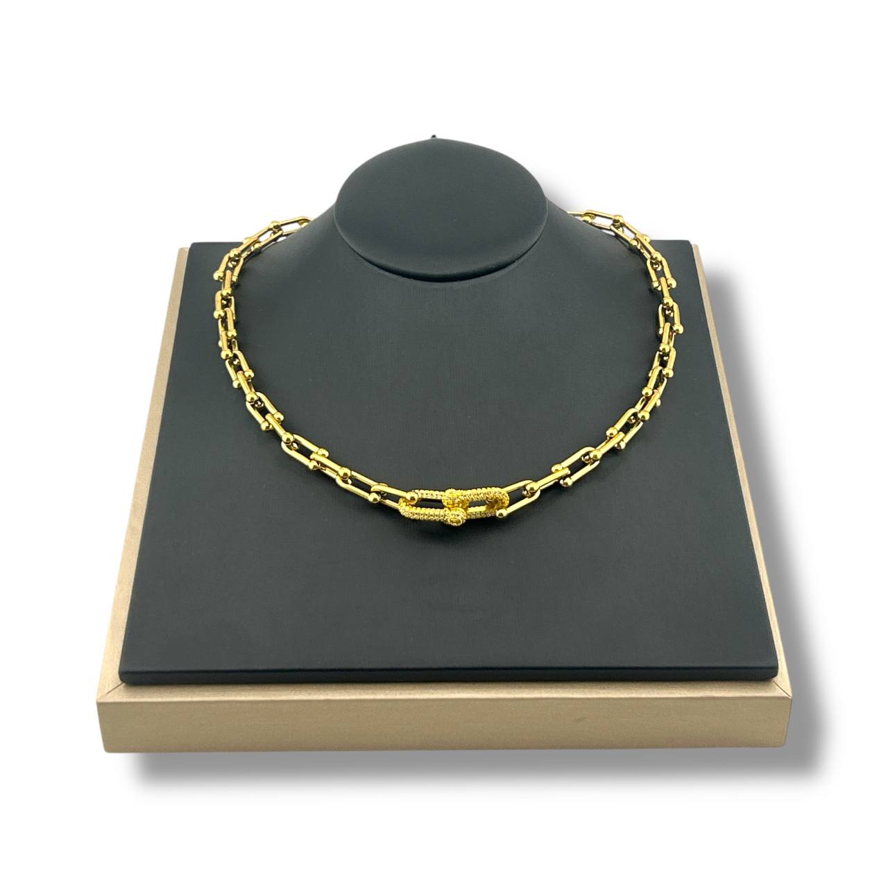 Golden Bolt Chain Necklace