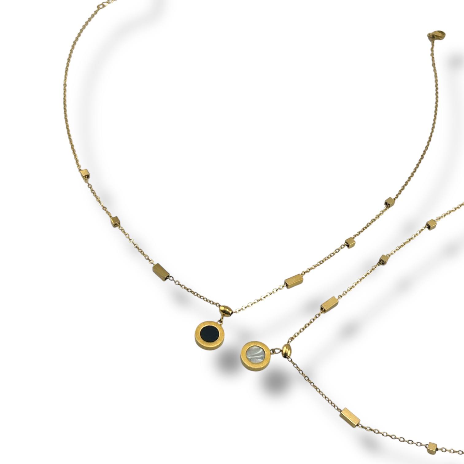 Yin & Glow Duo Necklace ⚫⚪✨