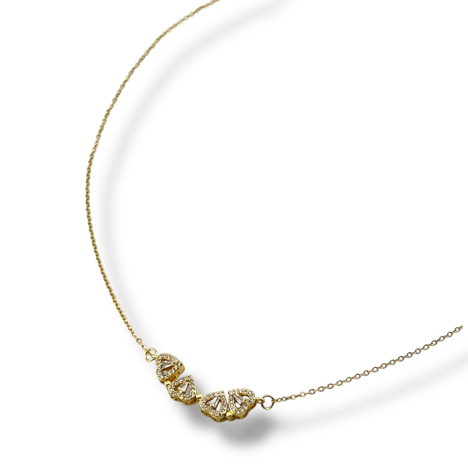 Golden Butterfly Pendant Necklace – 18K Gold-Plated