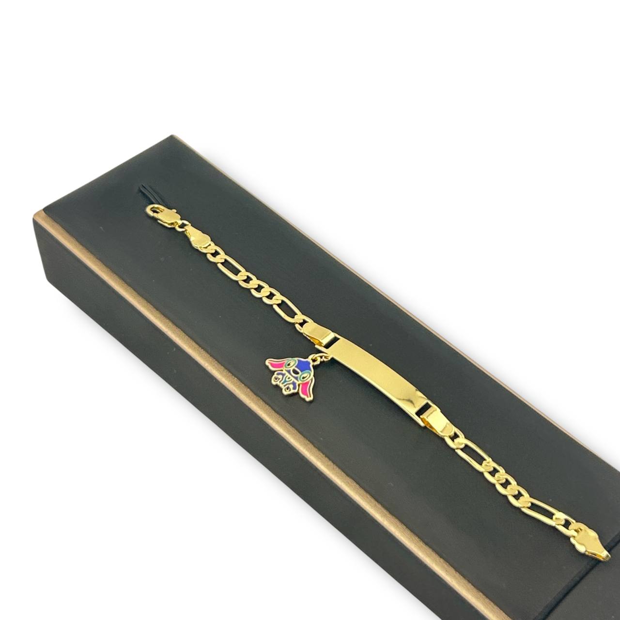 Kids Gold Bracelet with Airplane Charm – 18K Gold Plated