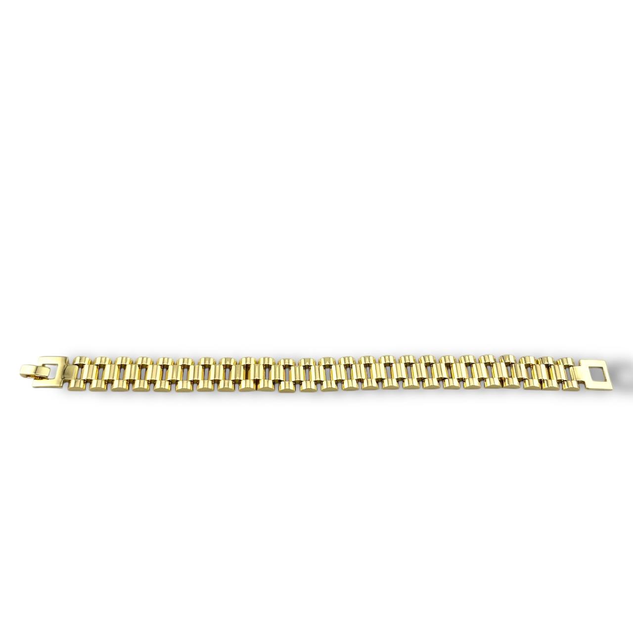 18K Gold-Plated Cylinder Link Bracelet ā Bold & Luxurious
