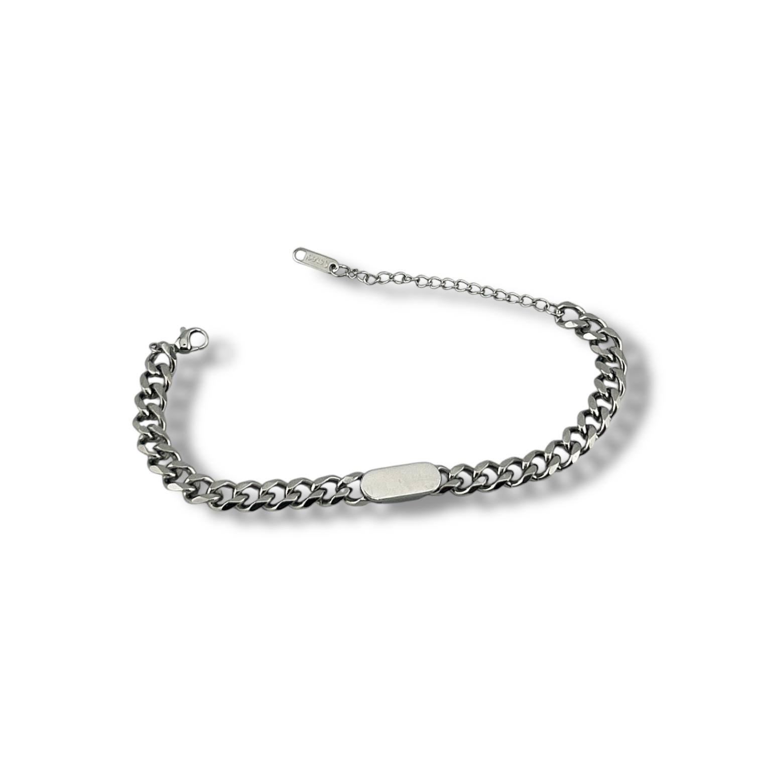 Silver Cuban Chain Necklace & Bracelet Set – Minimalist Edition