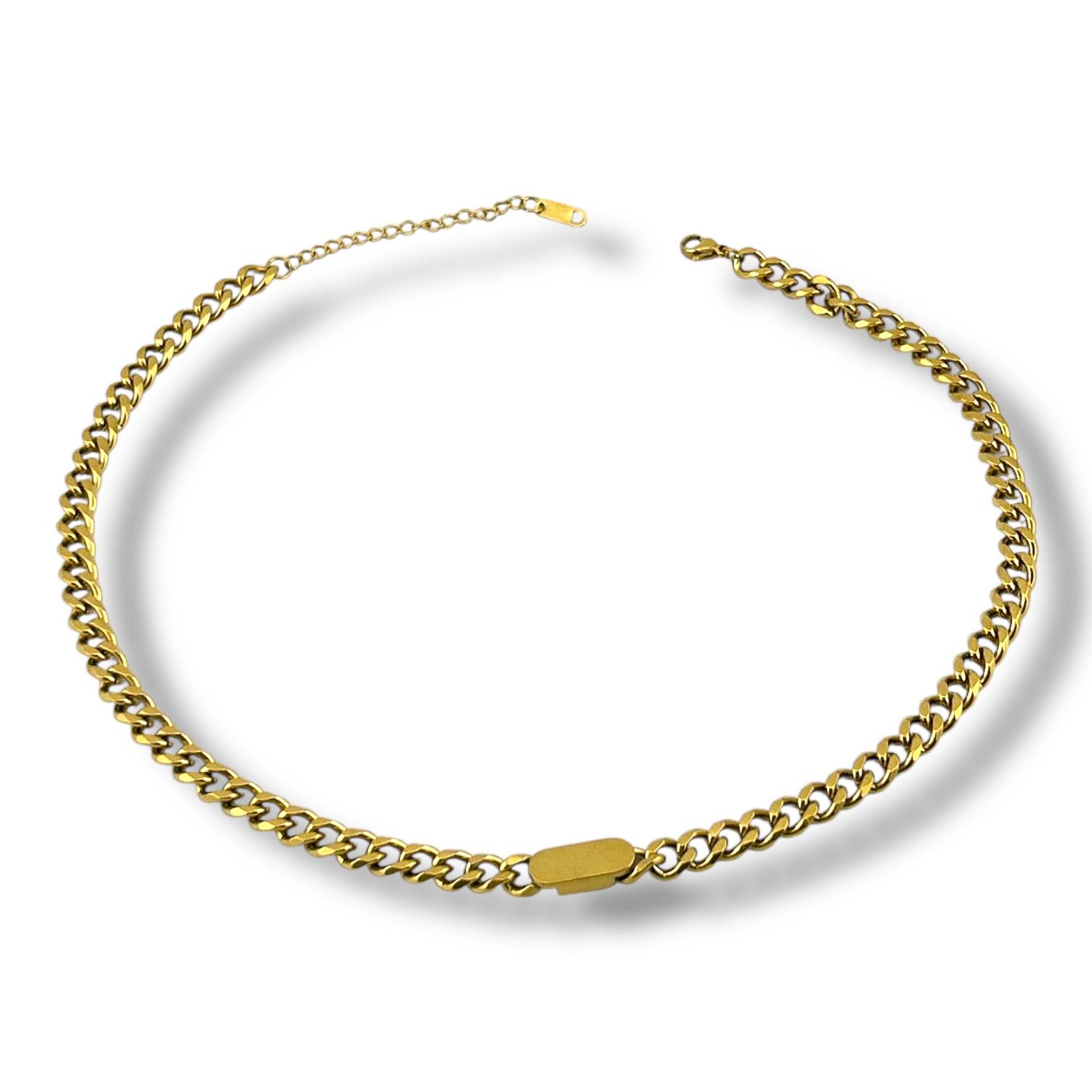 Silver Cuban Chain Necklace & Bracelet Set – Minimalist Edition