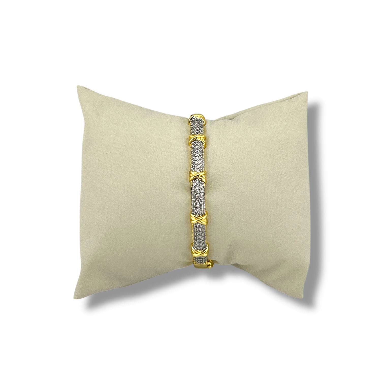 ✨ Gold X-Link Crystal Bangle ✨