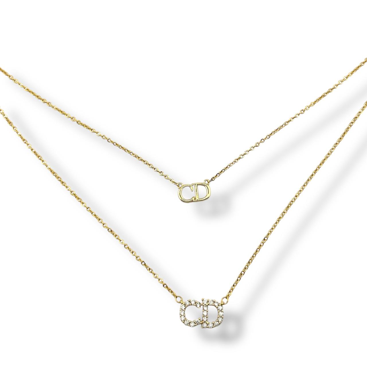 ✨ Double-Layer CD Logo Necklace