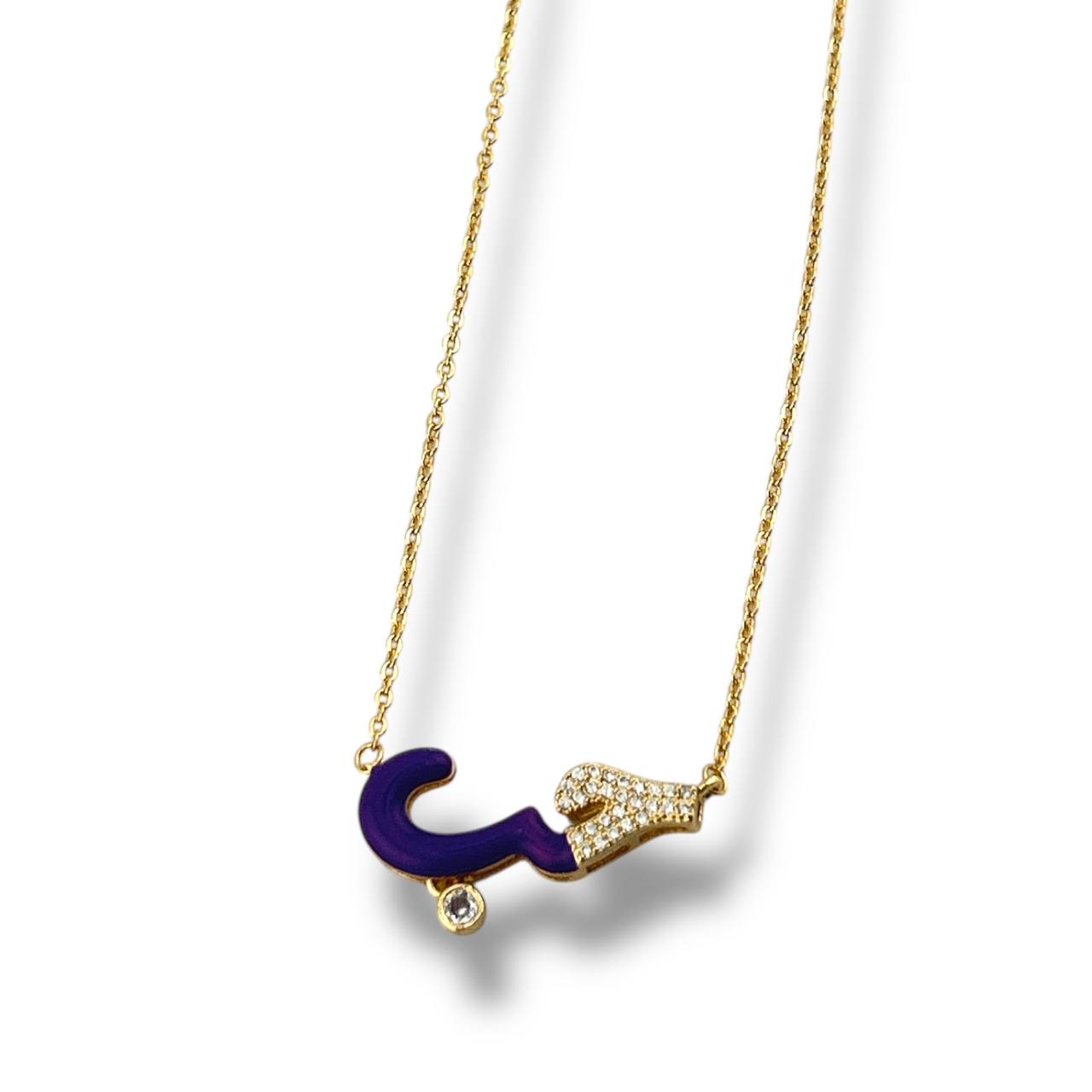 “Love” Enamel & Crystal Necklace 🤍✨