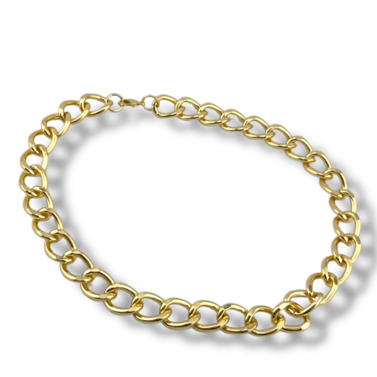 Bold Oval-Link Gold Choker