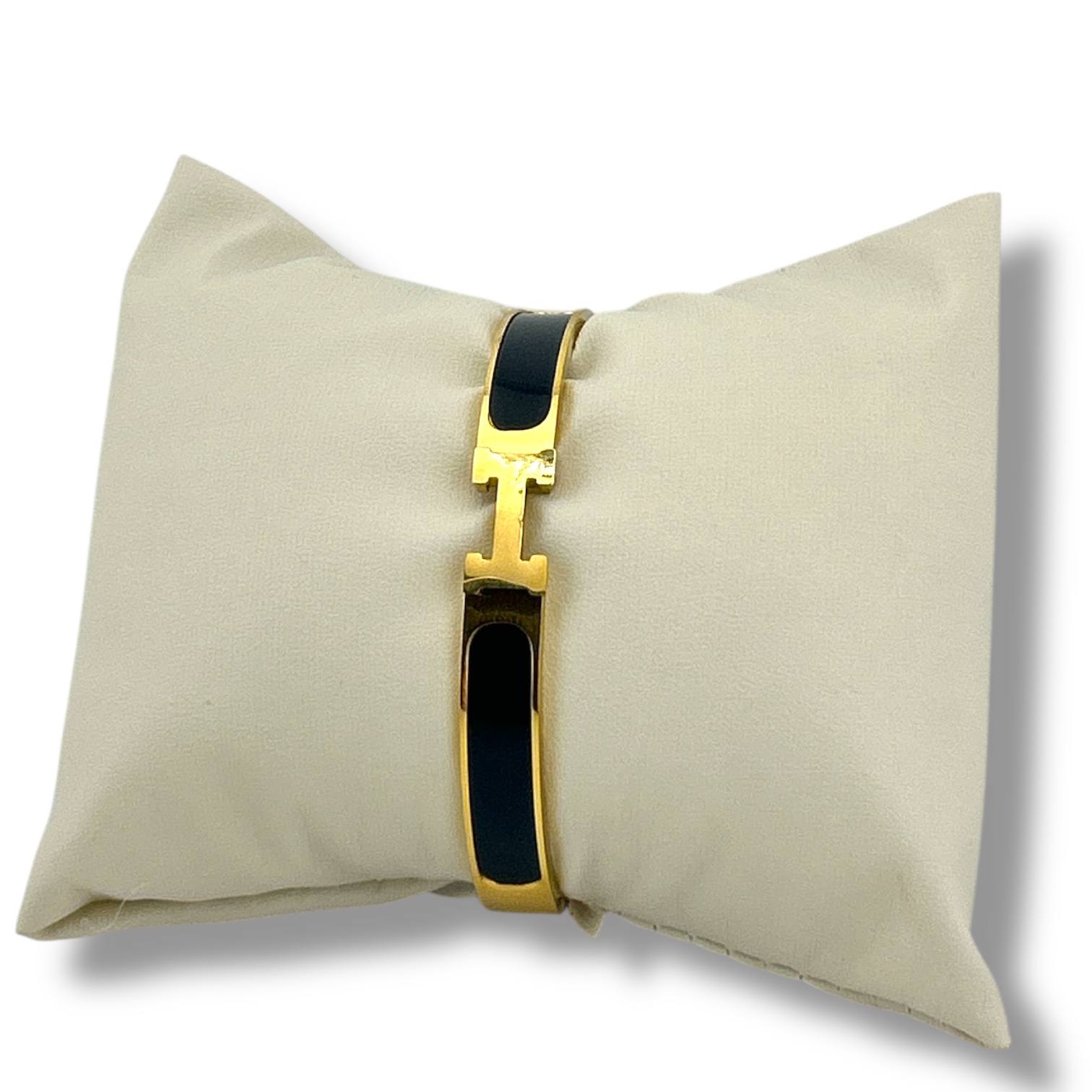 Hermes-Inspired Enamel H Bracelet – Multiple Colors ✨