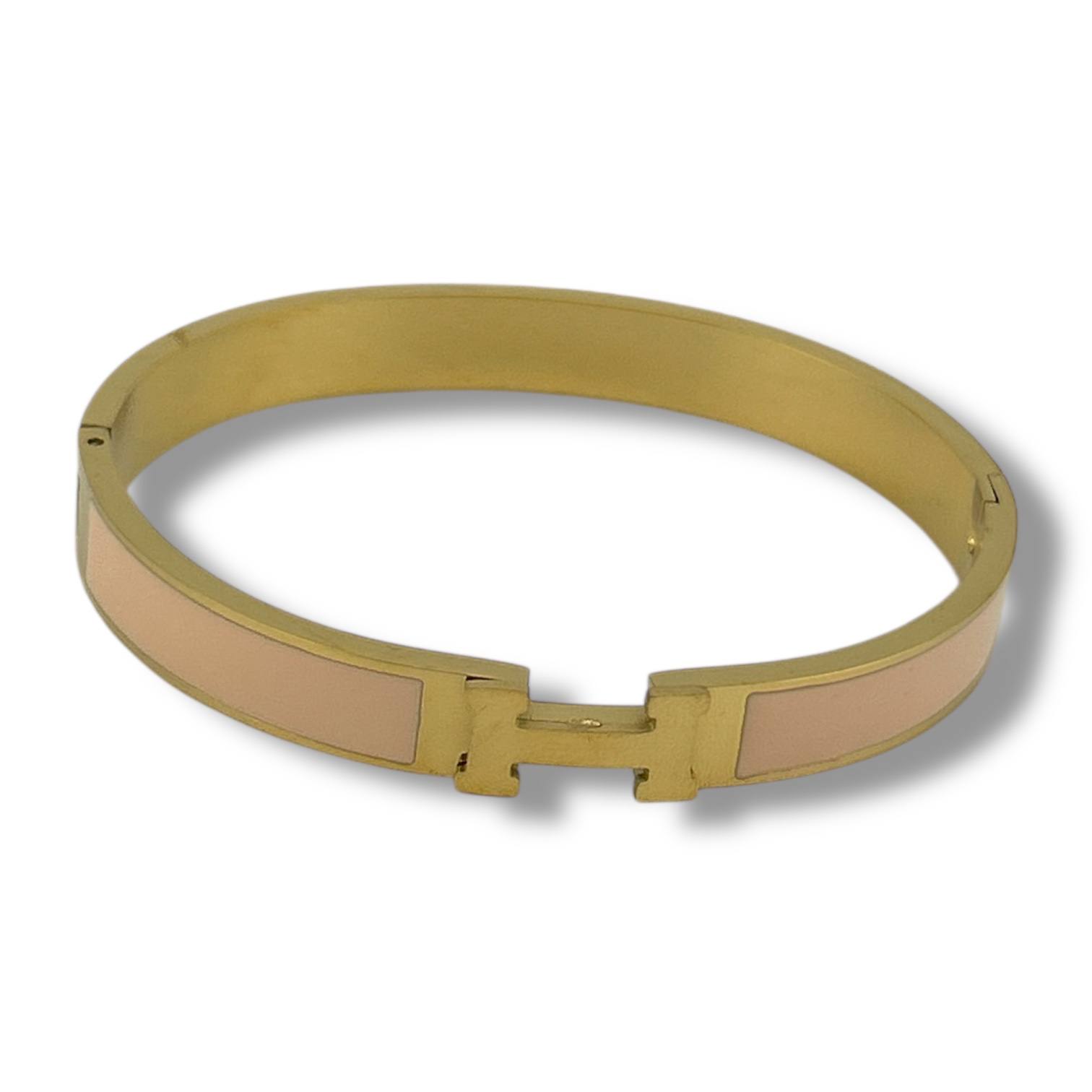 Hermes-Inspired Enamel H Bracelet – Multiple Colors ✨