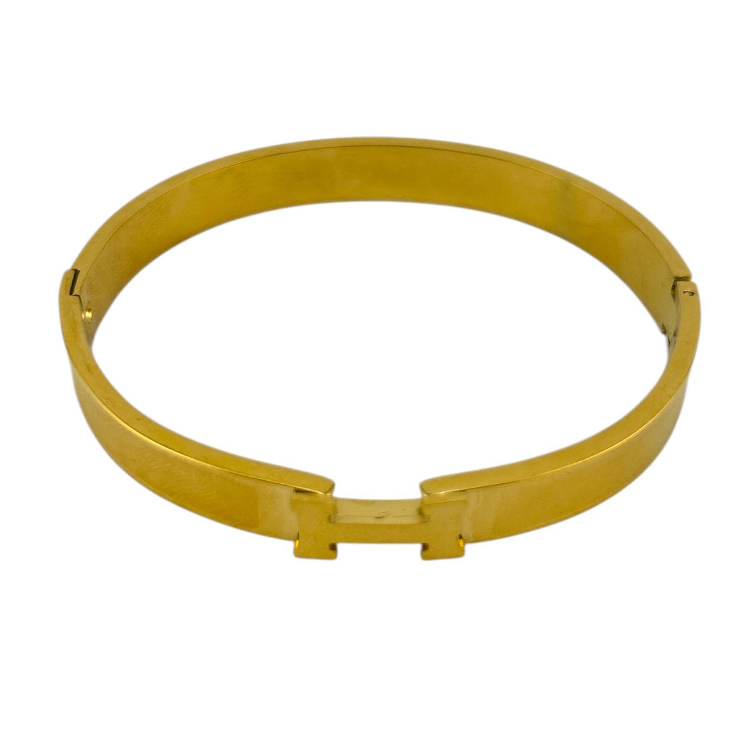 Hermes-Inspired Enamel H Bracelet – Multiple Colors ✨