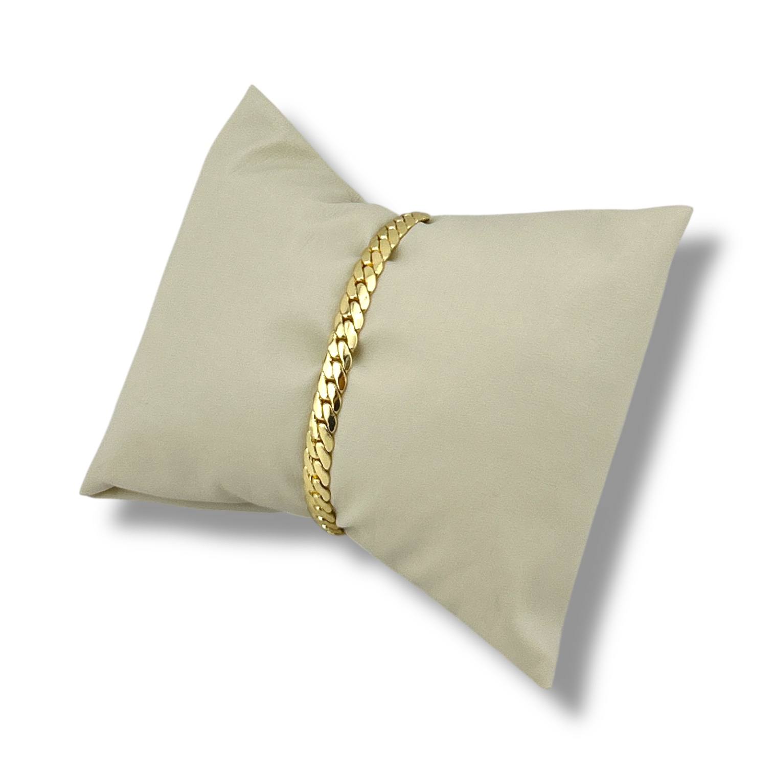 Luxe Flat Cuban Gold-Plated Bracelet ✨💛