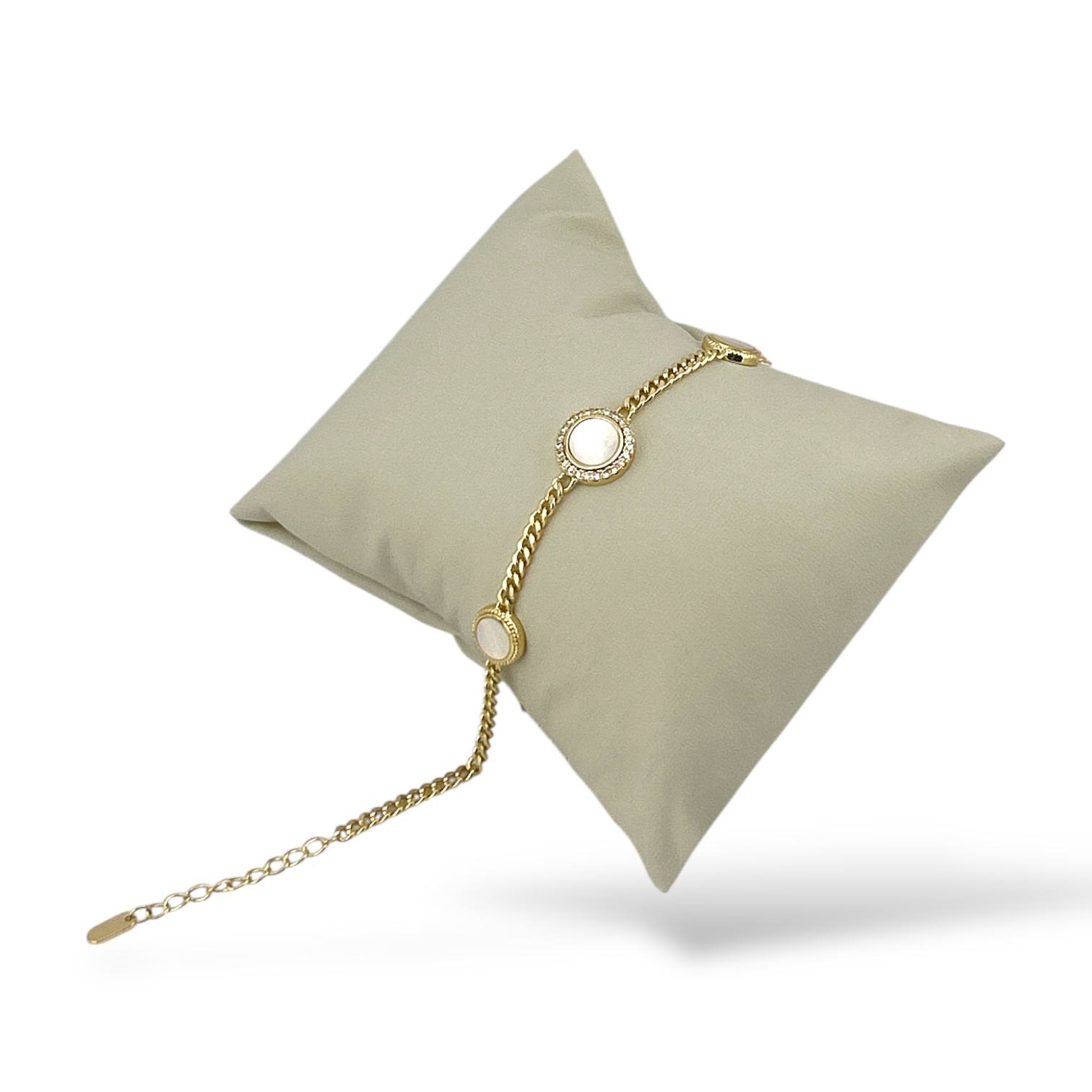 Elegant Mother of Pearl Gold Bracelet