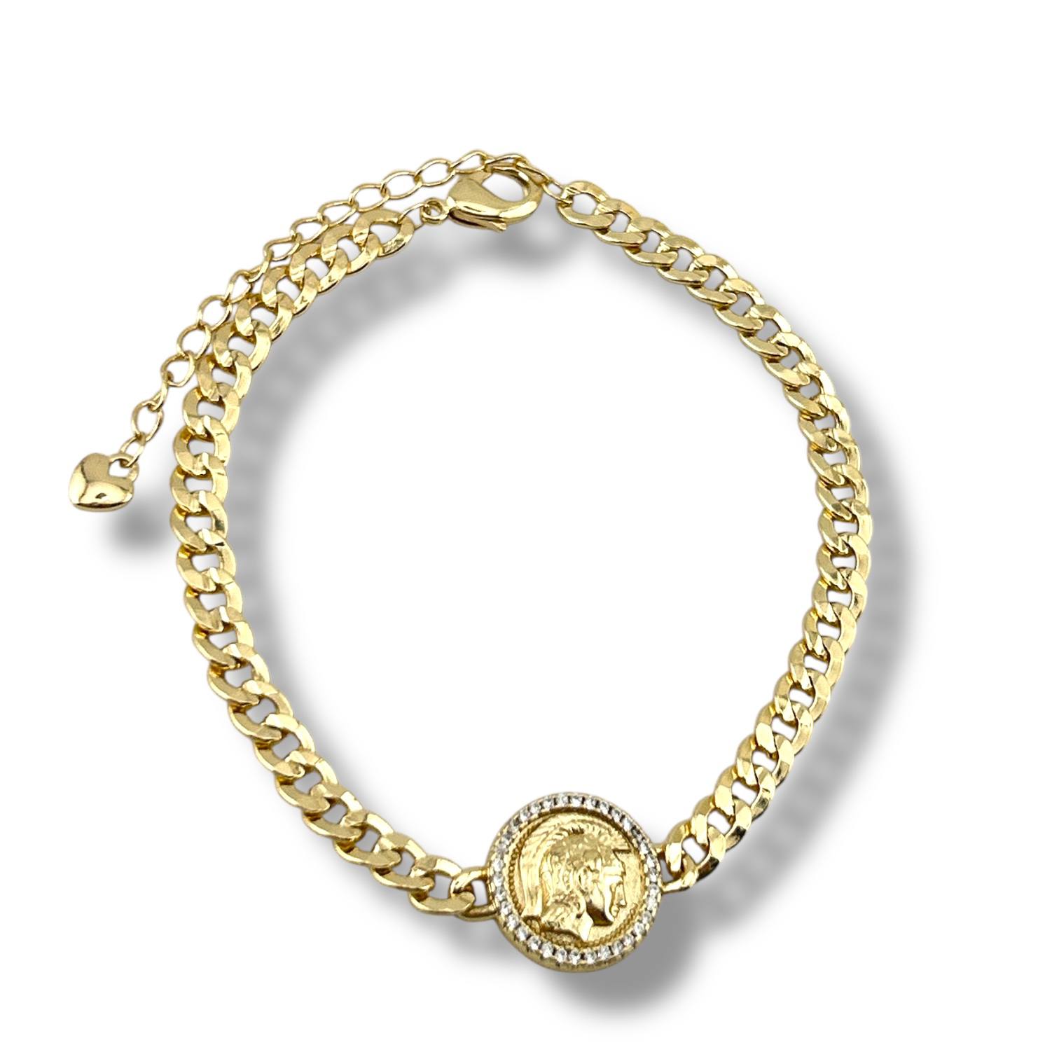 Ancient quarter Coin Gold Bracelet 🪙