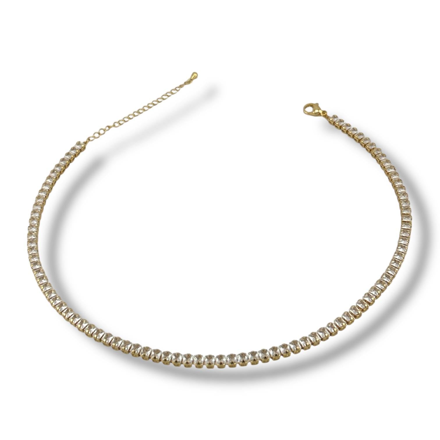 Gold Tennis Necklace