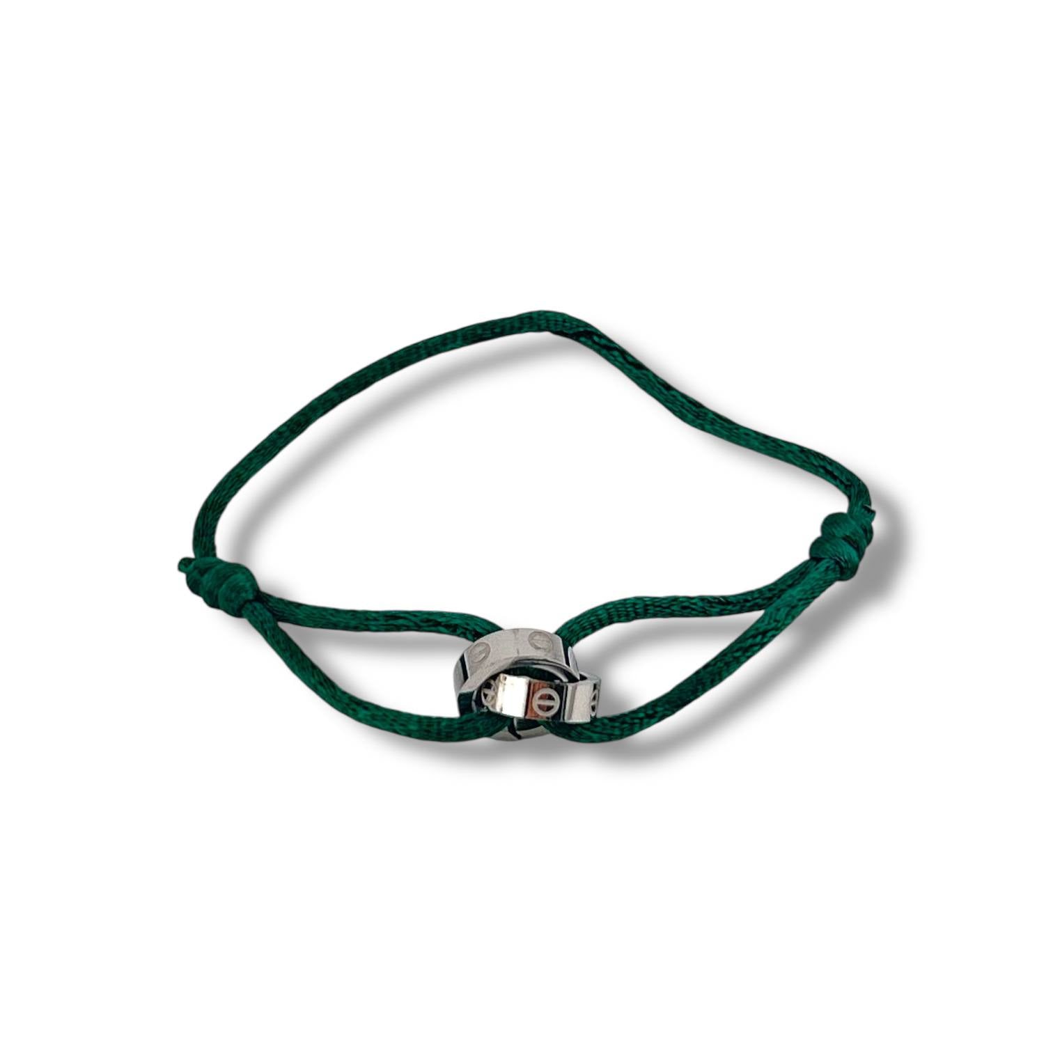 Dual Ring Cord Bracelet – Adjustable Unisex Design ✨