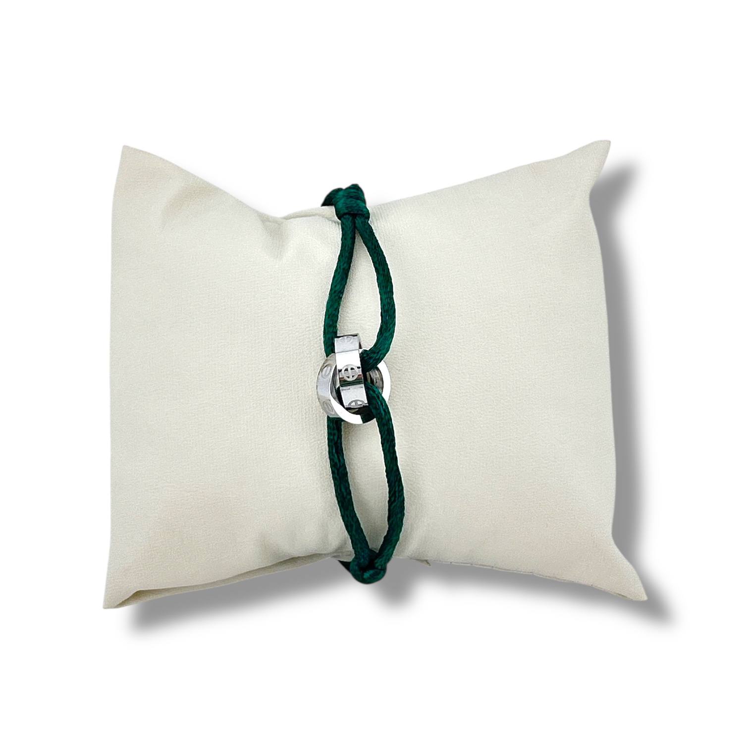 Dual Ring Cord Bracelet – Adjustable Unisex Design ✨