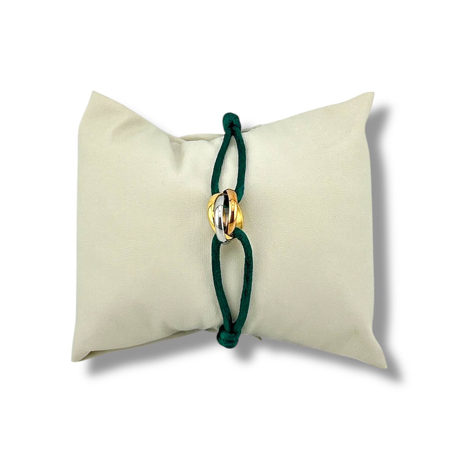 Dual Ring Cord Bracelet – Adjustable Unisex Design ✨