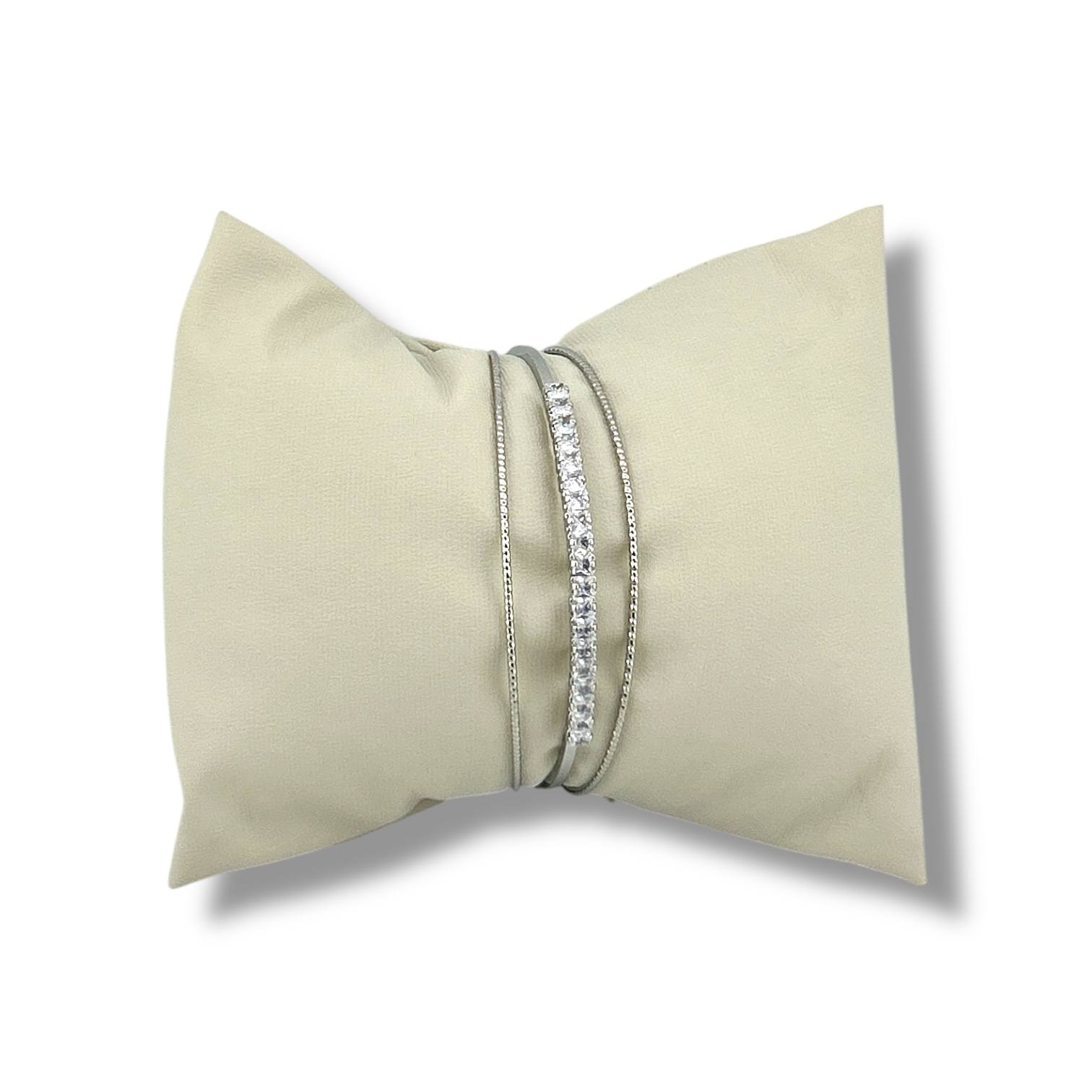 Silver Double-Band Crystal Bracelet ✨💎