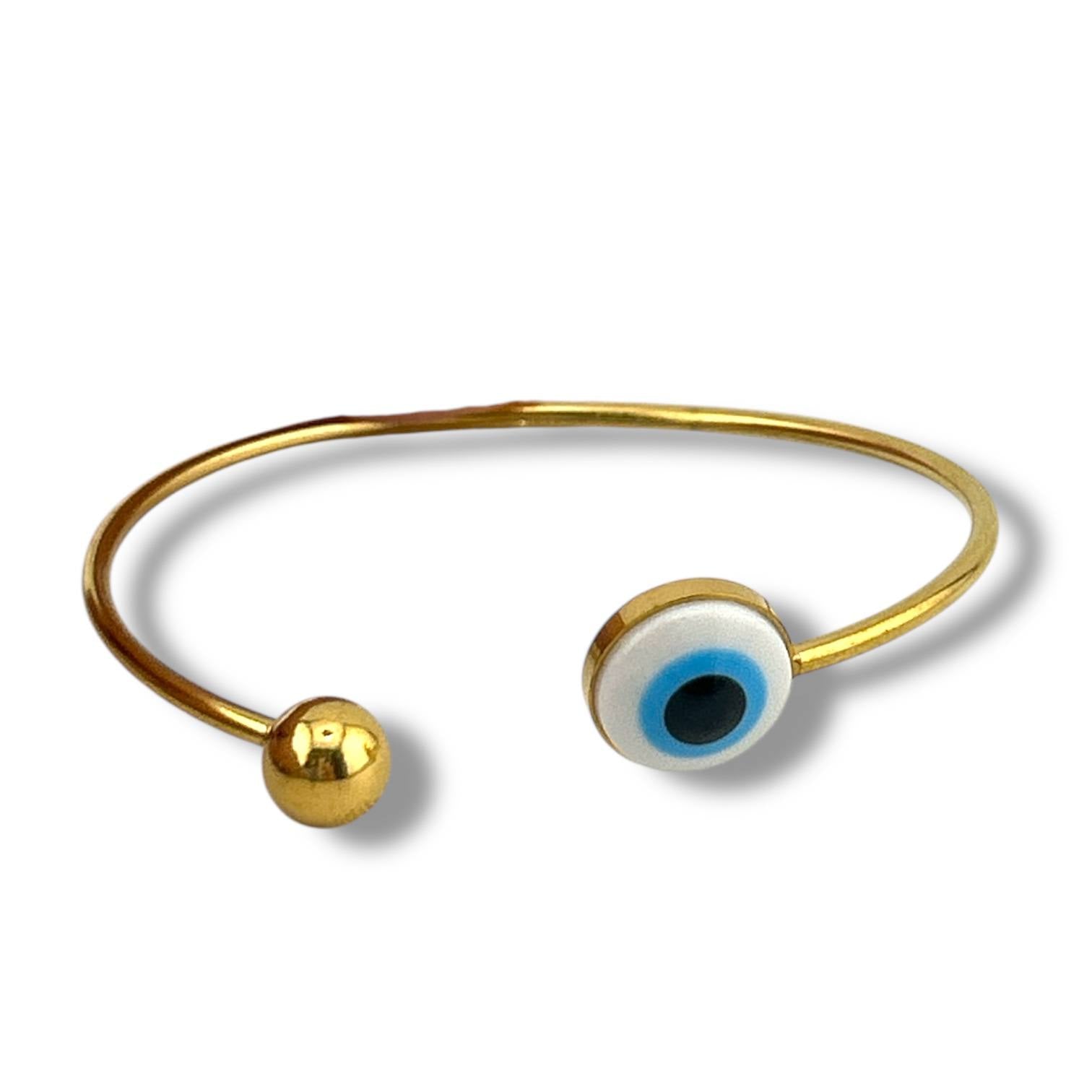 Gold Evil Eye Bangle ✨🔵🧿
