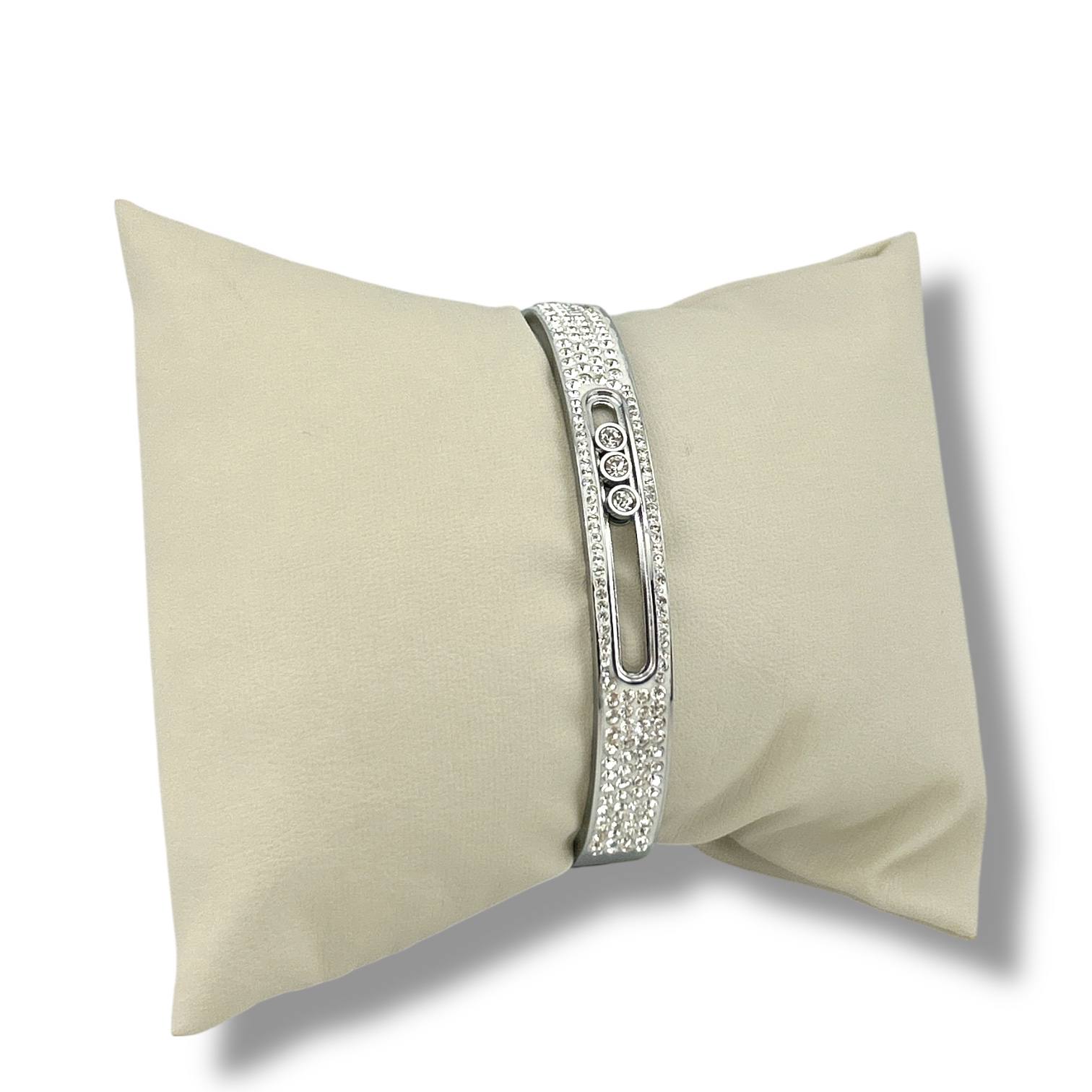 Silver Crystal Trio Bangle ✨💎🌙