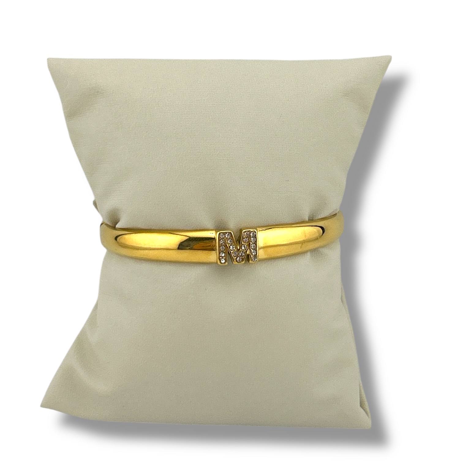 Golden Initial “M” Bangle