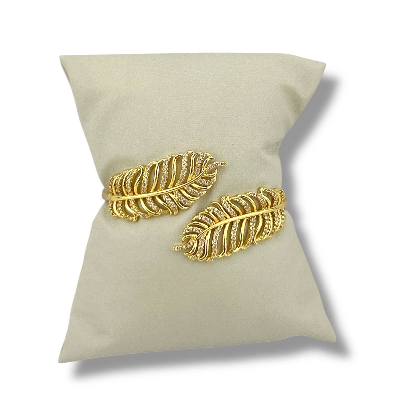 Golden Feather Embrace Bracelet